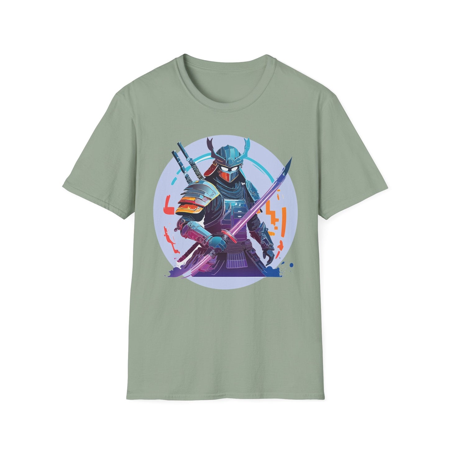 Samurai Shirt Unisex Softstyle Tee 100 Percent Ring Spun Cotton Light 4.5 Oz Graphic Gildan 64000