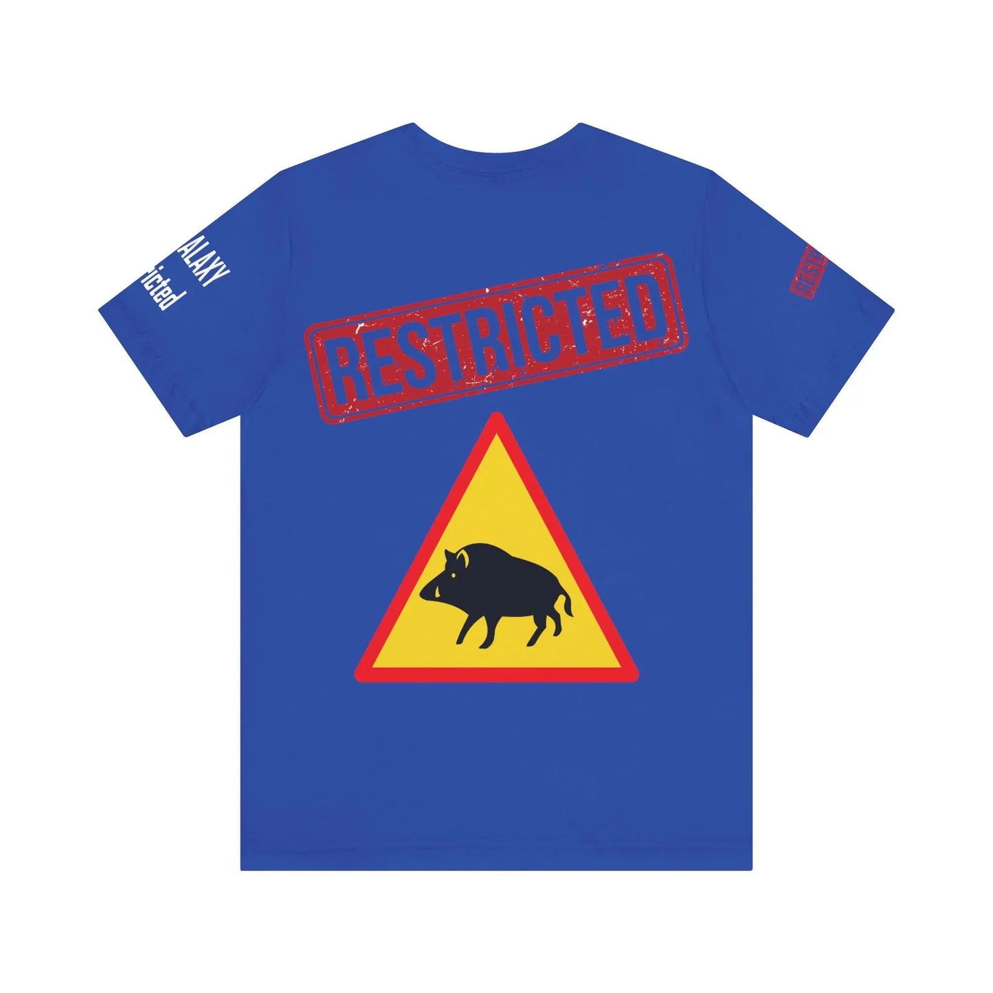 Tee Shirt With Red Stamp From Bad Galaxy Made To Order 100 Percent Cotton USA Printed With Eco Inks