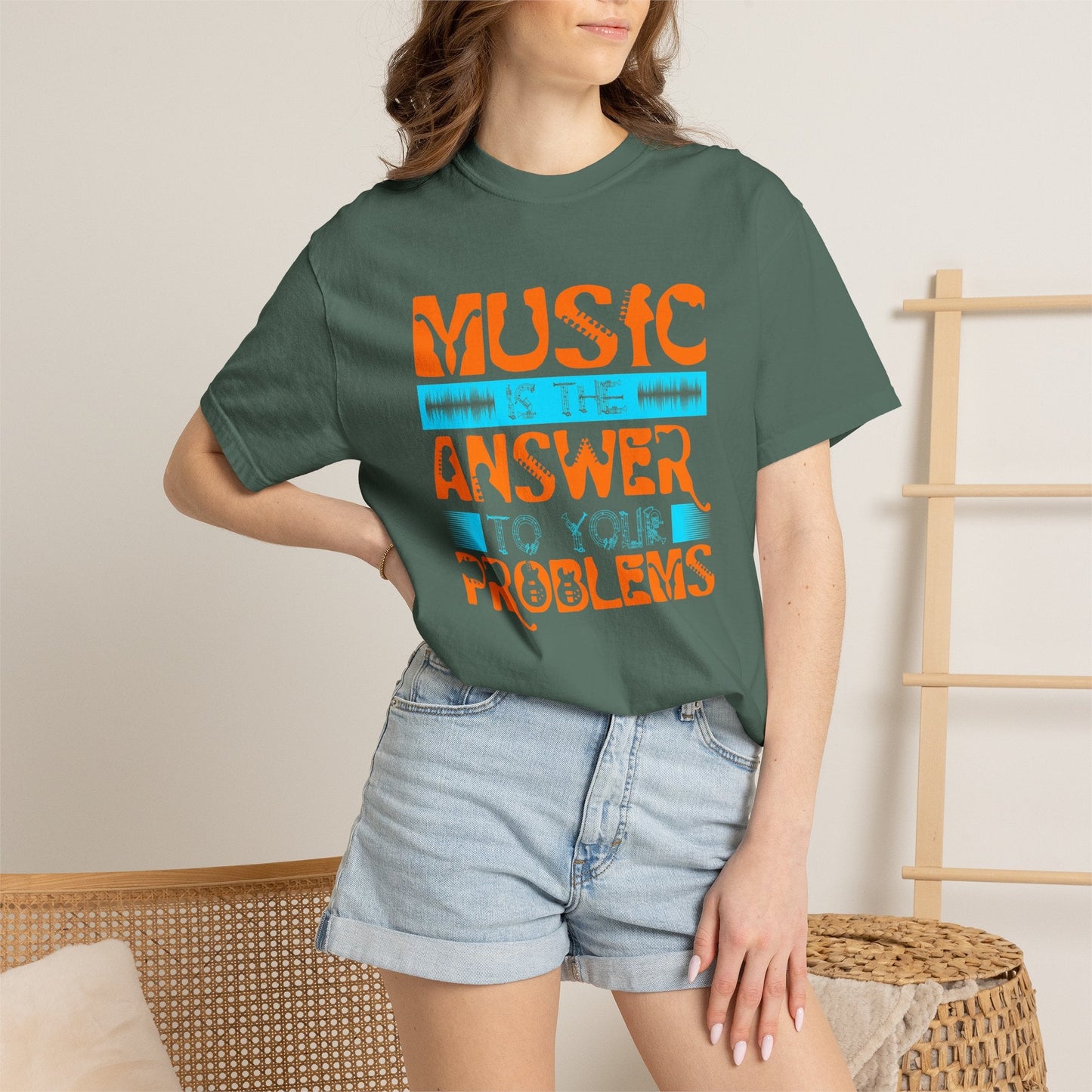 Music Graphic Design Unisex Cotton T-shirt 073