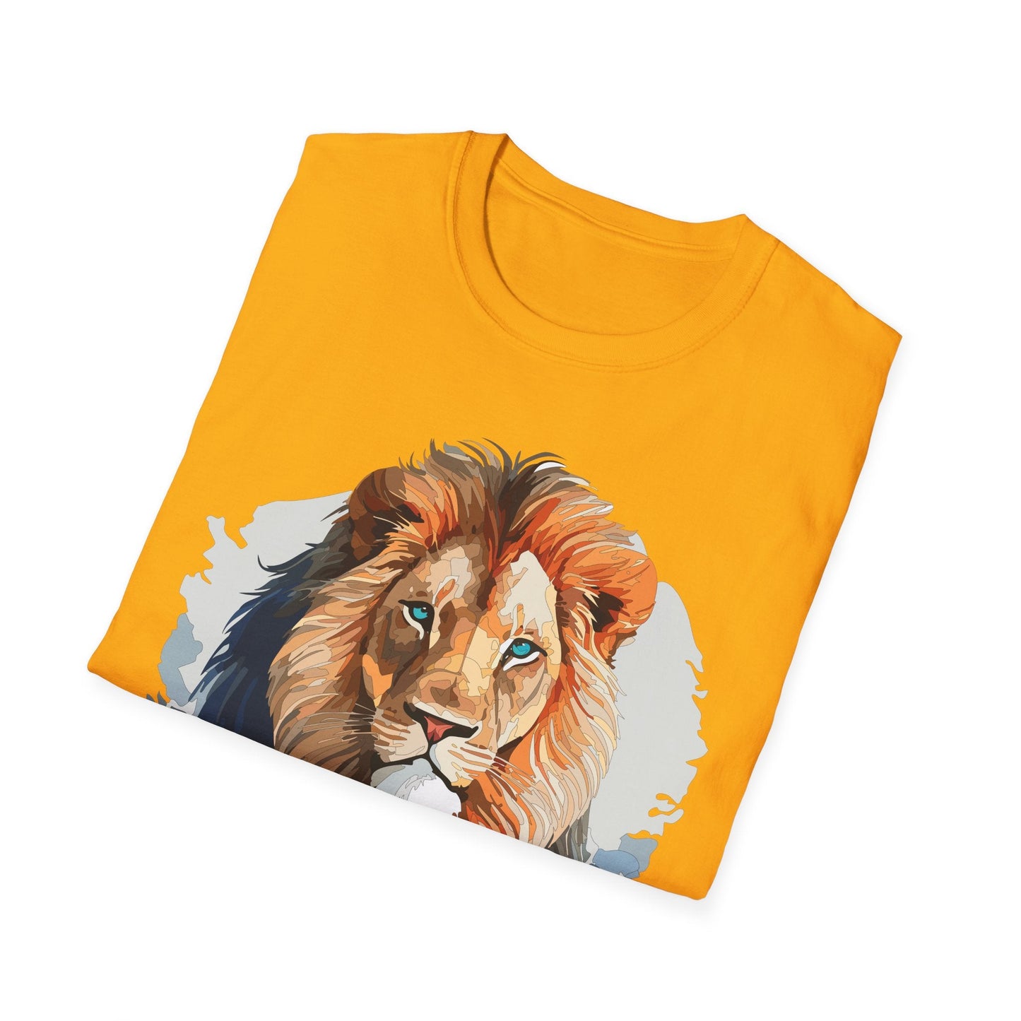 Lion Shirt Unisex Animal Tee Gildan Softstyle 64000 100 Percent Ring Spun Cotton