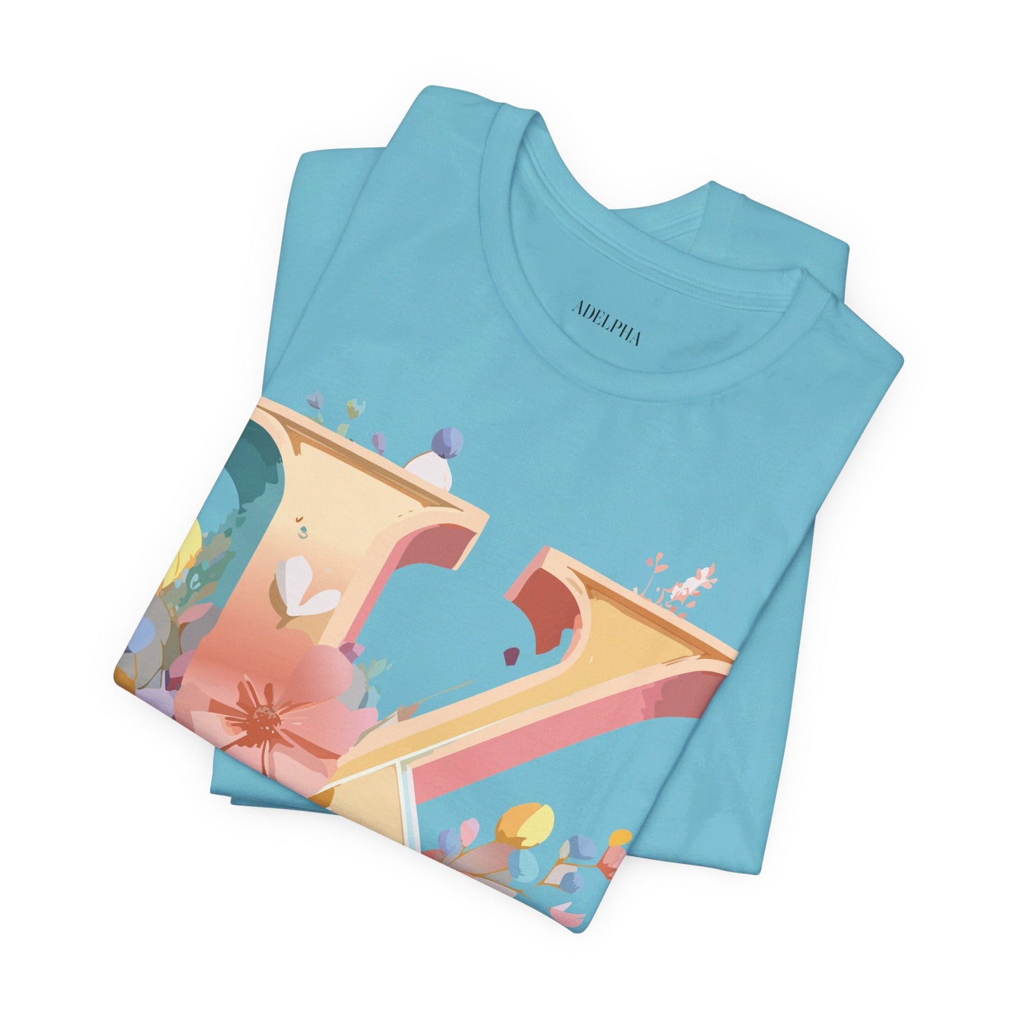 Letter K Shirt Unisex Graphic Tee With Vintage Inspired Artwork By Adelpha Short Sleeve