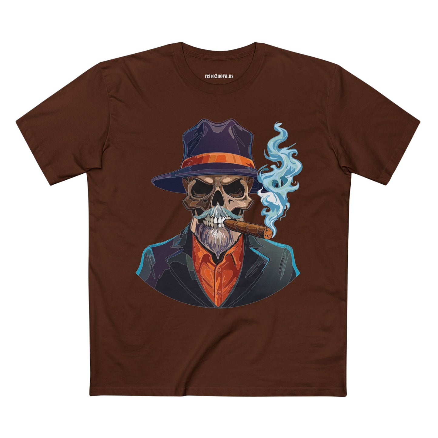 Skull Skeleton Shirt Unisex Premium Cotton Tee With Original Art Design Retro2Nova