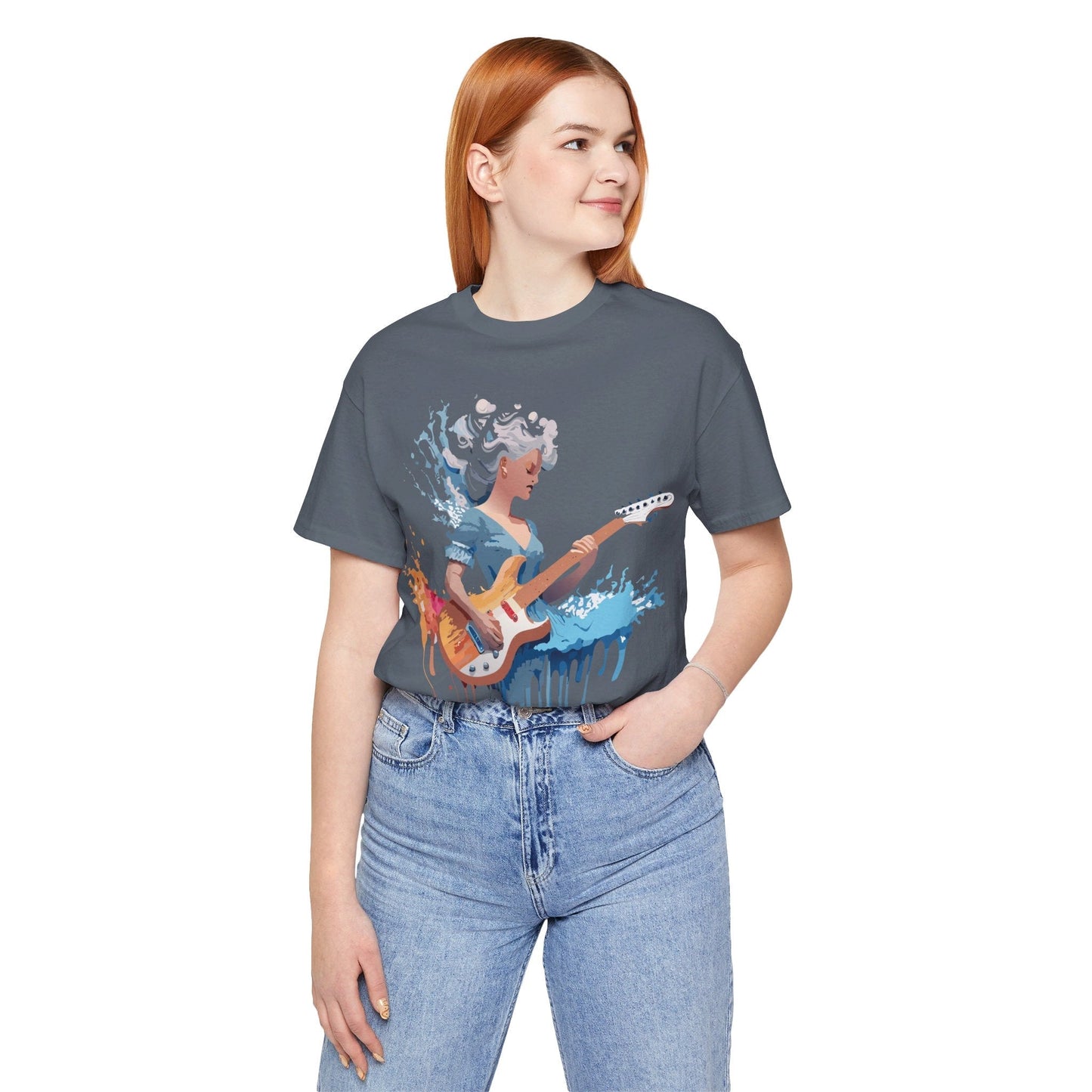 Music Graphic Unisex 100 Cotton Vintage Art with Musical Elements Tee 47