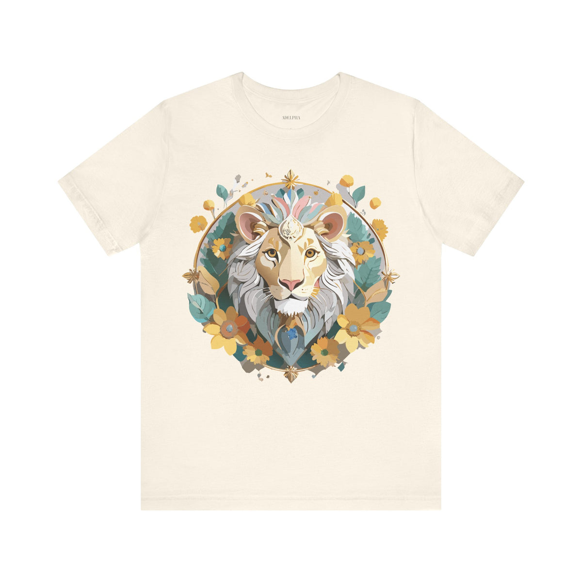 Medallion Graphic Unisex Cotton Bella+Canvas Tee with Art Design d57