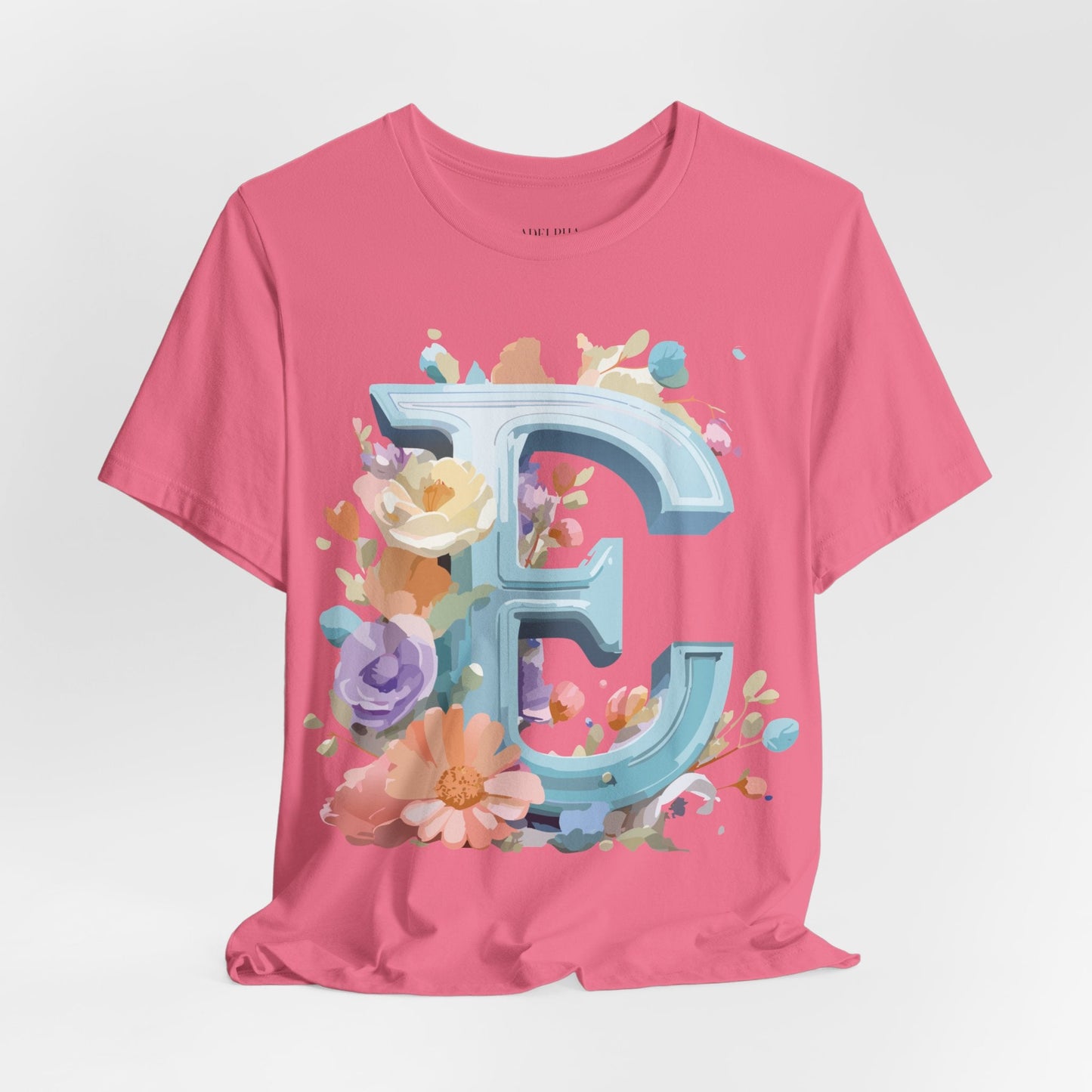 Unisex Letter E  Graphic Tee Featuring Vintage Inspired Artwork Collection