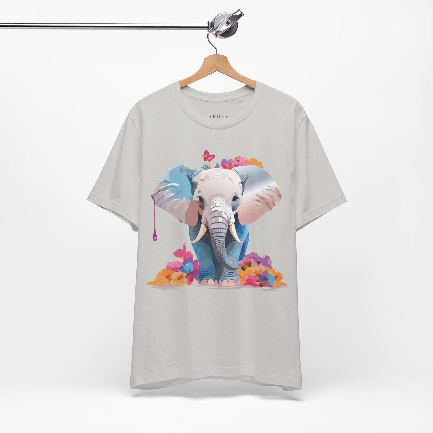 Elephant Graphic Unisex 100 Cotton Jersey Vintage Art Design Tee 5