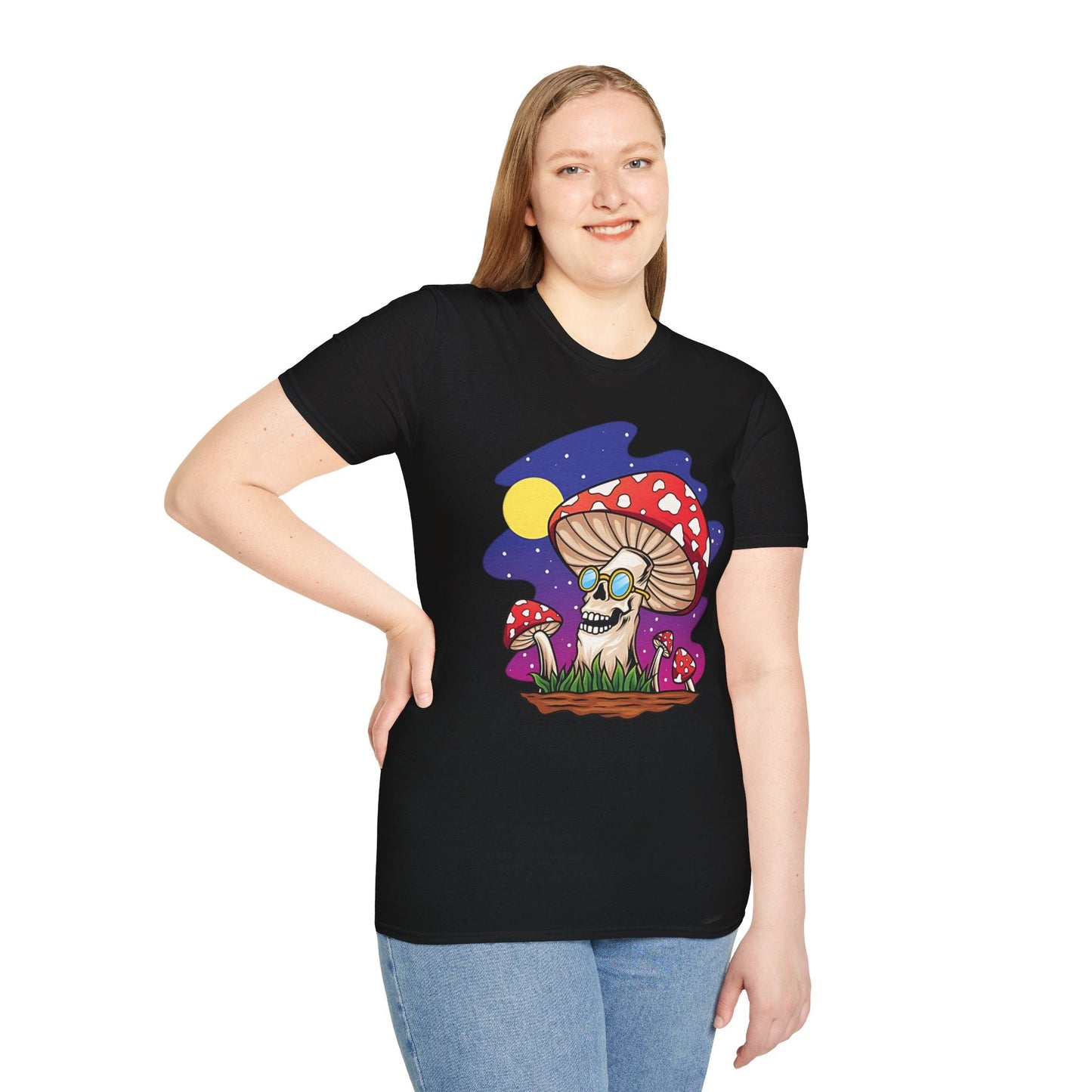 Mashroom Mushroom Tee Shirt Unisex Funny Fungus Design Softstyle 64000 Cotton Tee