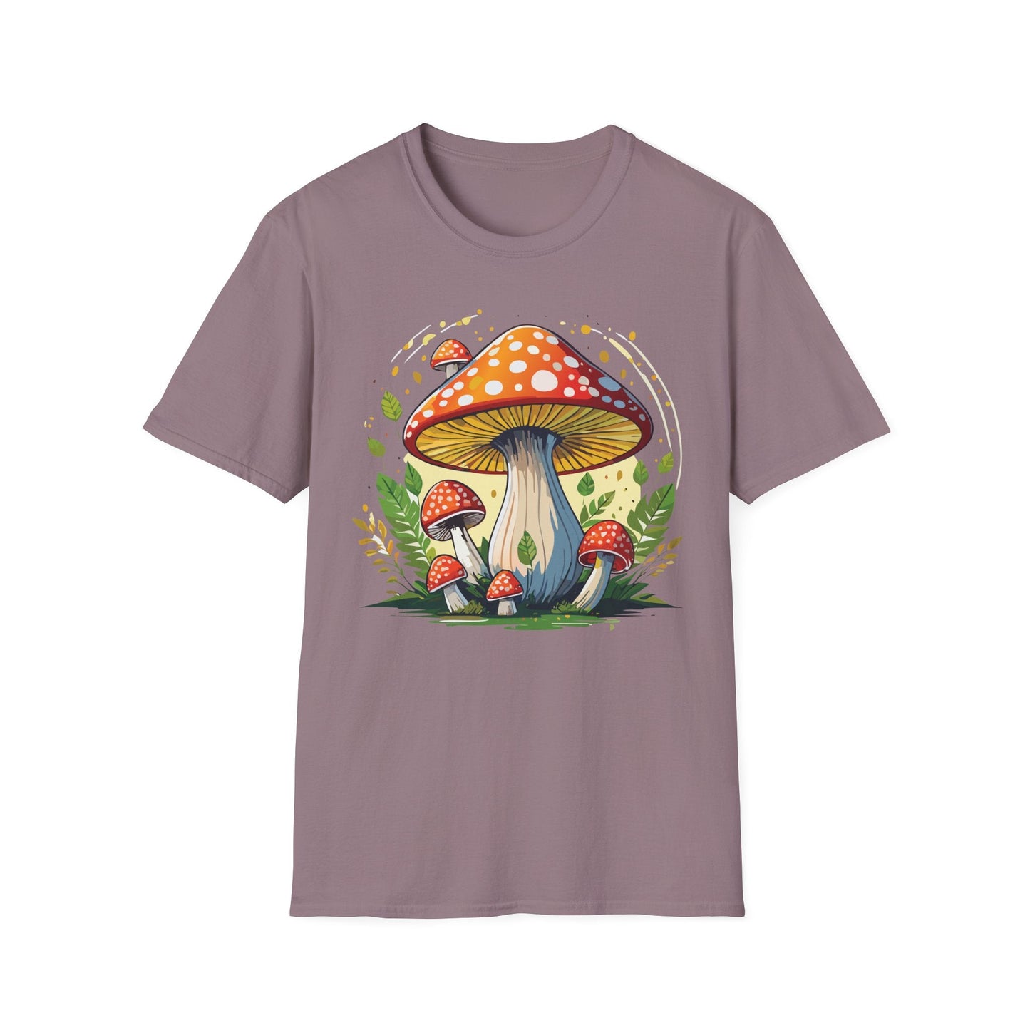 Mashroom Tee Shirt Unisex Funny Mashroom Design Softstyle 64000 Ring Spun Cotton Tee