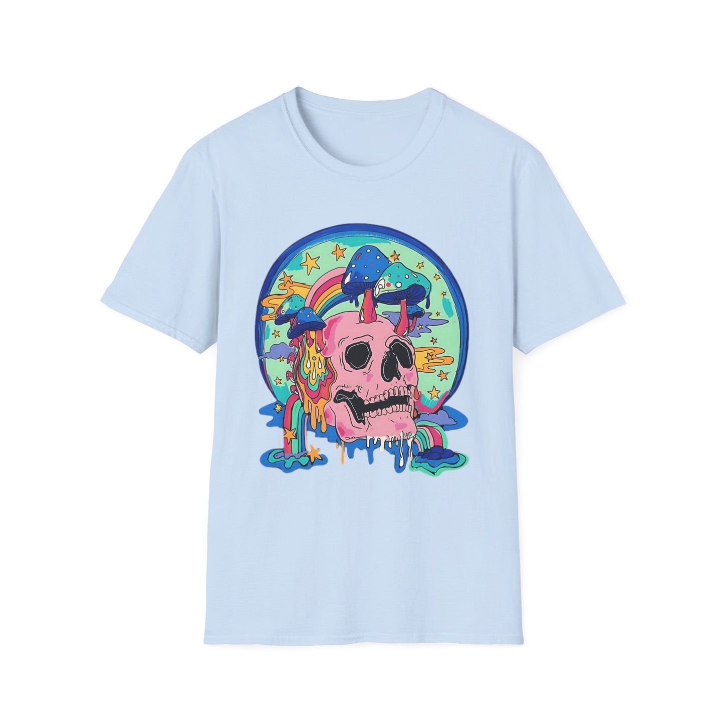Skull Graphic Tee Unisex Gildan Softstyle 64000 100 Cotton Short Sleeve Shirt Art Design