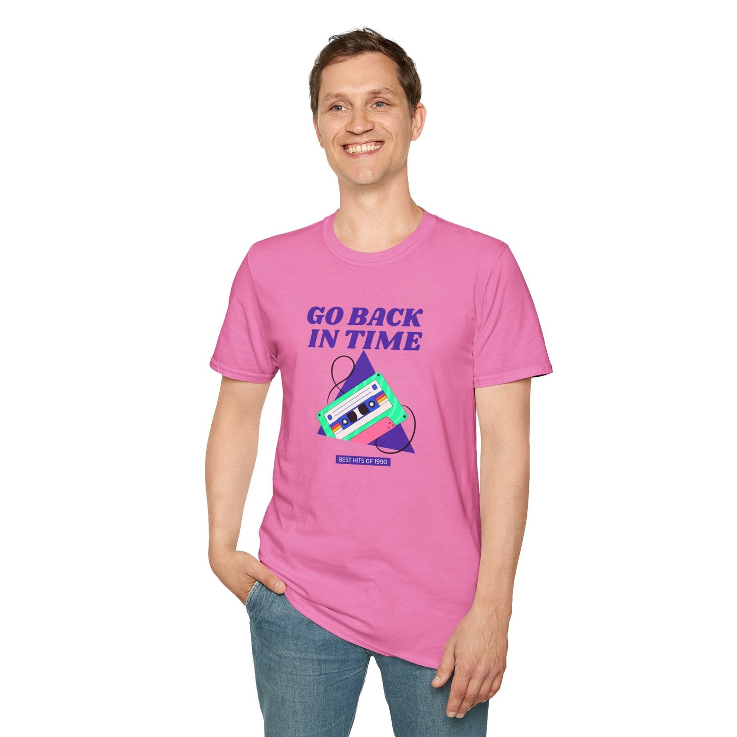 Retro Go Back In Time Cassette T-Shirt Unisex Cotton