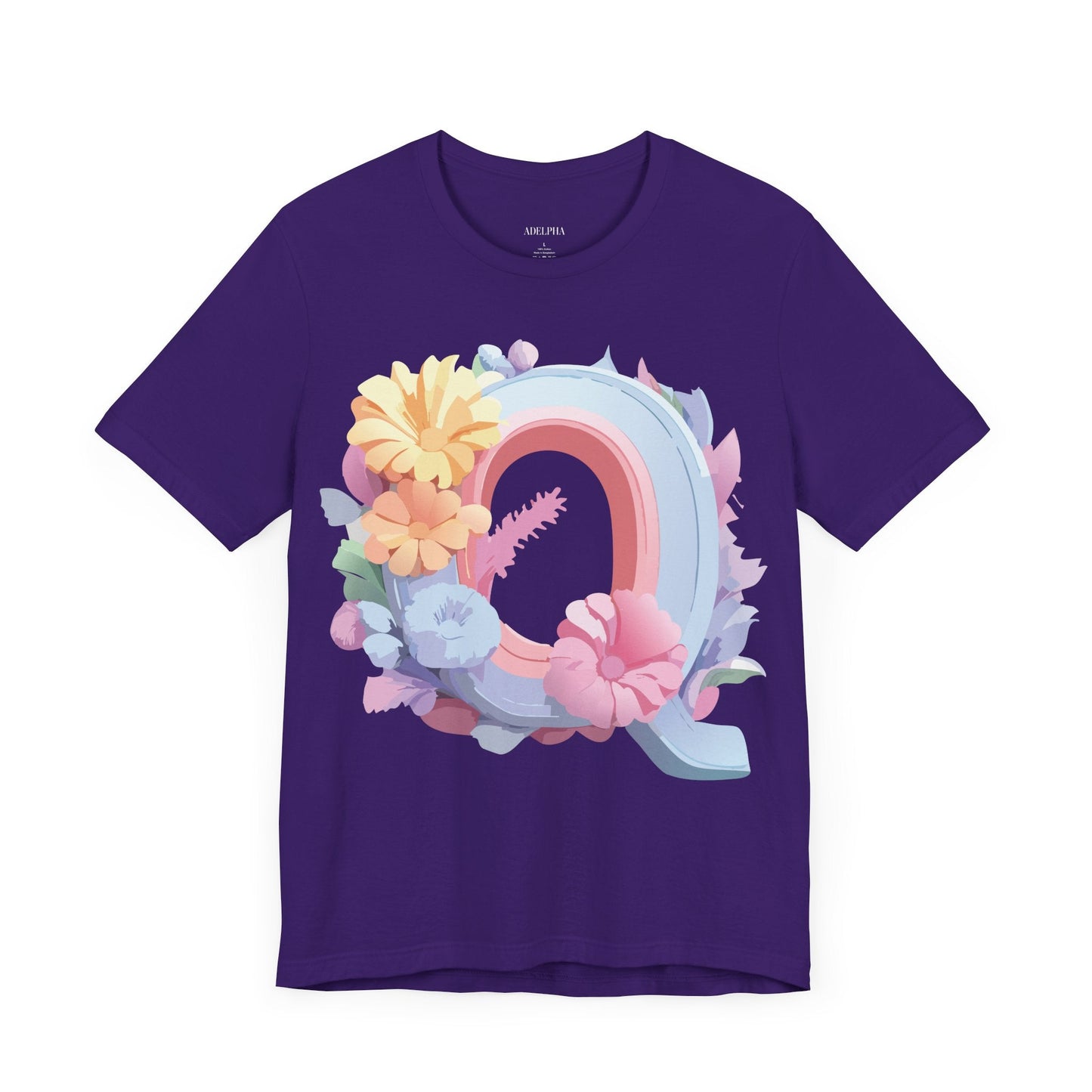 Letter Q Shirt Unisex Graphic Tee With Vintage Inspired Artwork By Adelpha Premium Short Sleeve