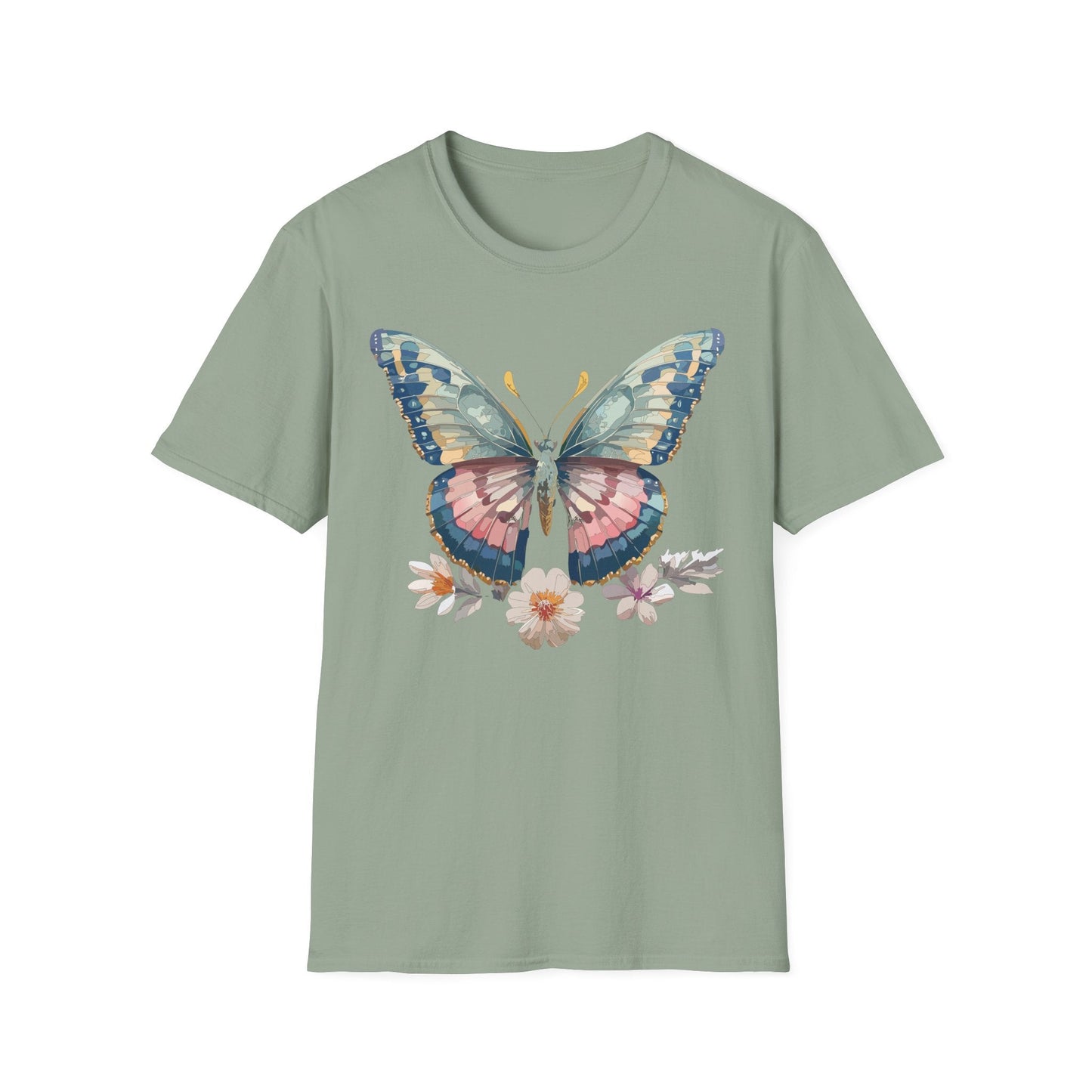 Butterfly Shirt Unisex Monarch Design Gildan Softstyle 64000 Ring Spun Cotton Tee