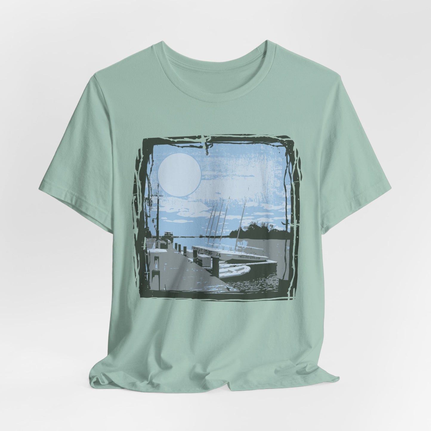 Yacht Club Retro Poster Graphic Design Tee, Yacht Club Shirt, Vintage Tees, Art Design T-Shirt, Graphic Tee, Retro Art Shirts