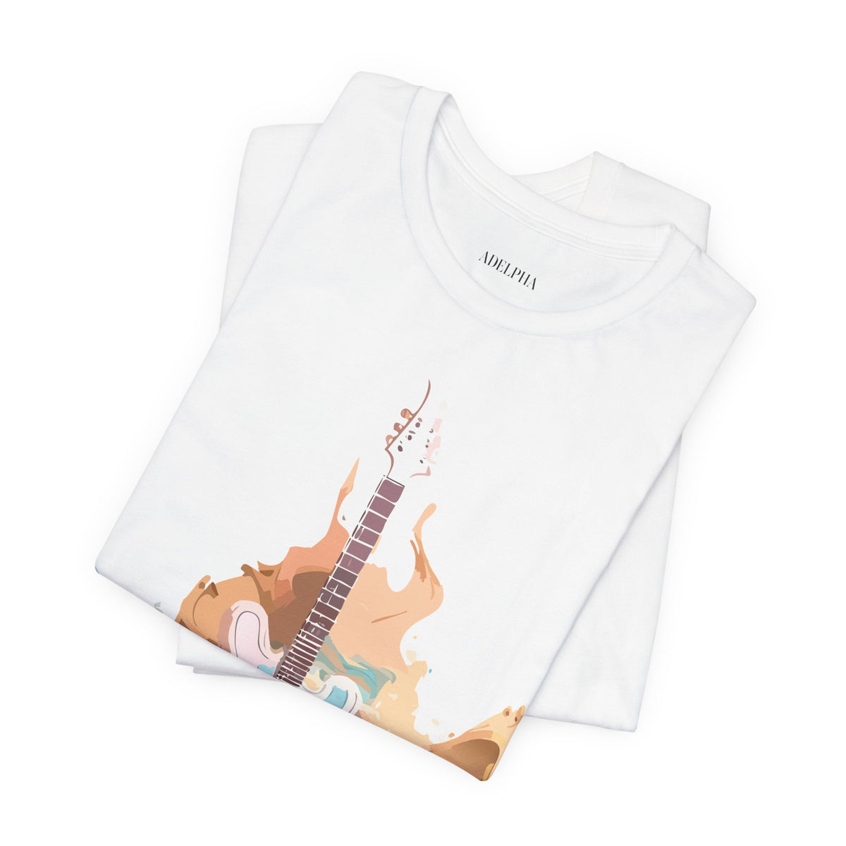 Music Graphic Unisex Cotton Bella+Canvas Tee with Art Design m134