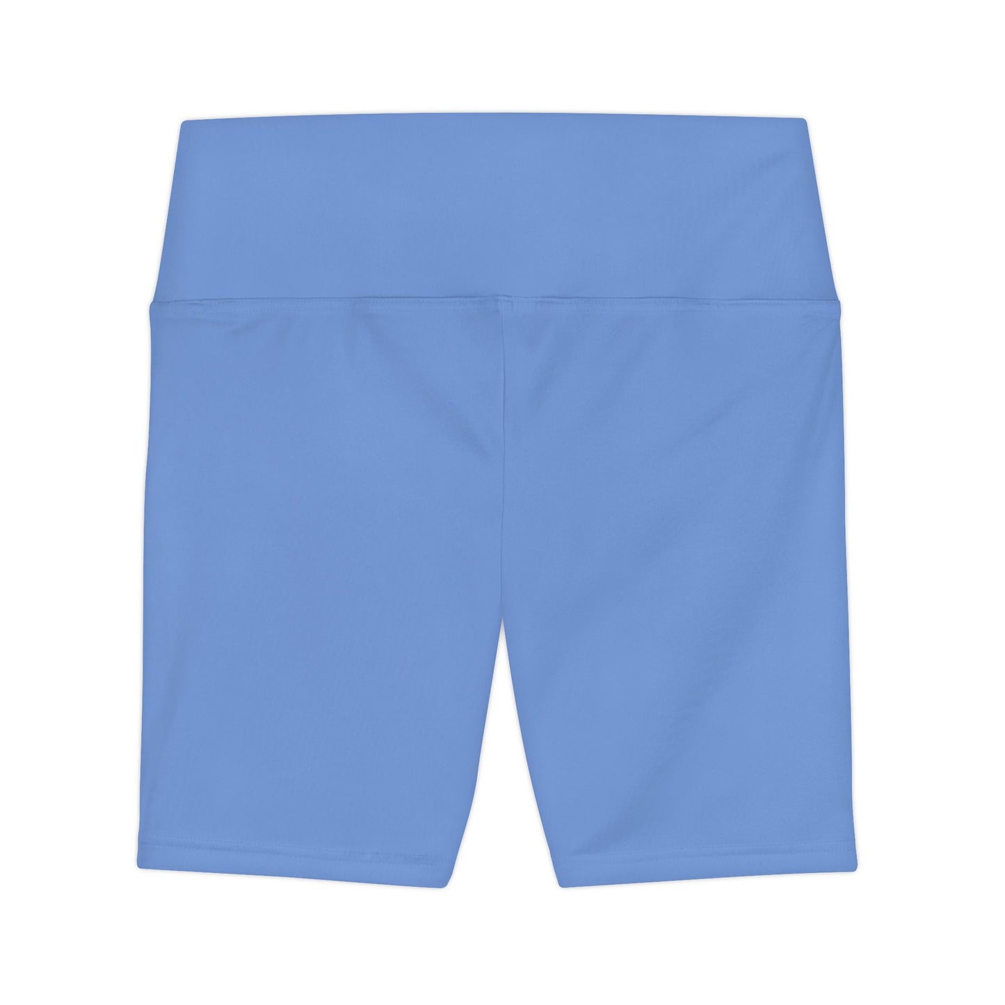 Wisteria Blue Women's Workout Shorts — Solid High-Waist Biker Shorts for Exercise & Everyday Wear