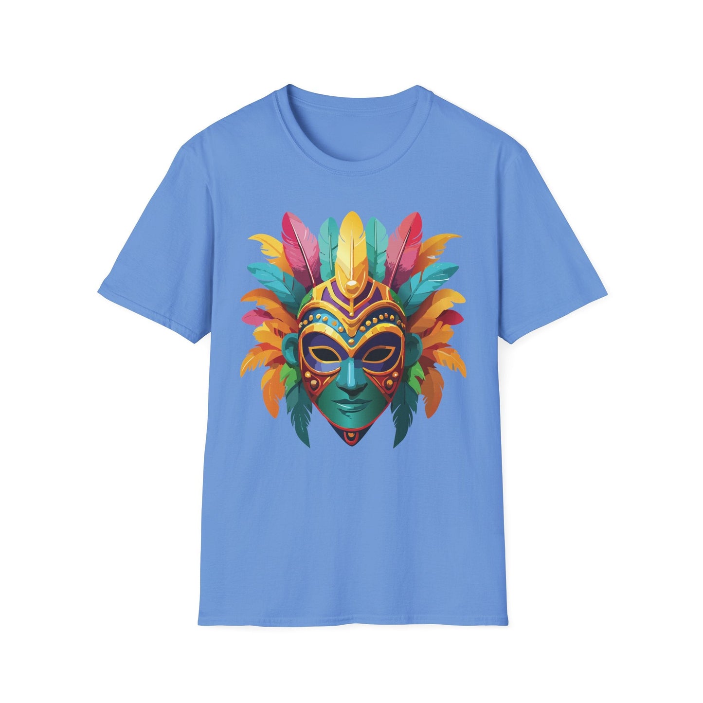 Mask Tee Shirt Unisex Masquerade Design Gildan Softstyle 64000 100 Percent Ring Spun Cotton Tee