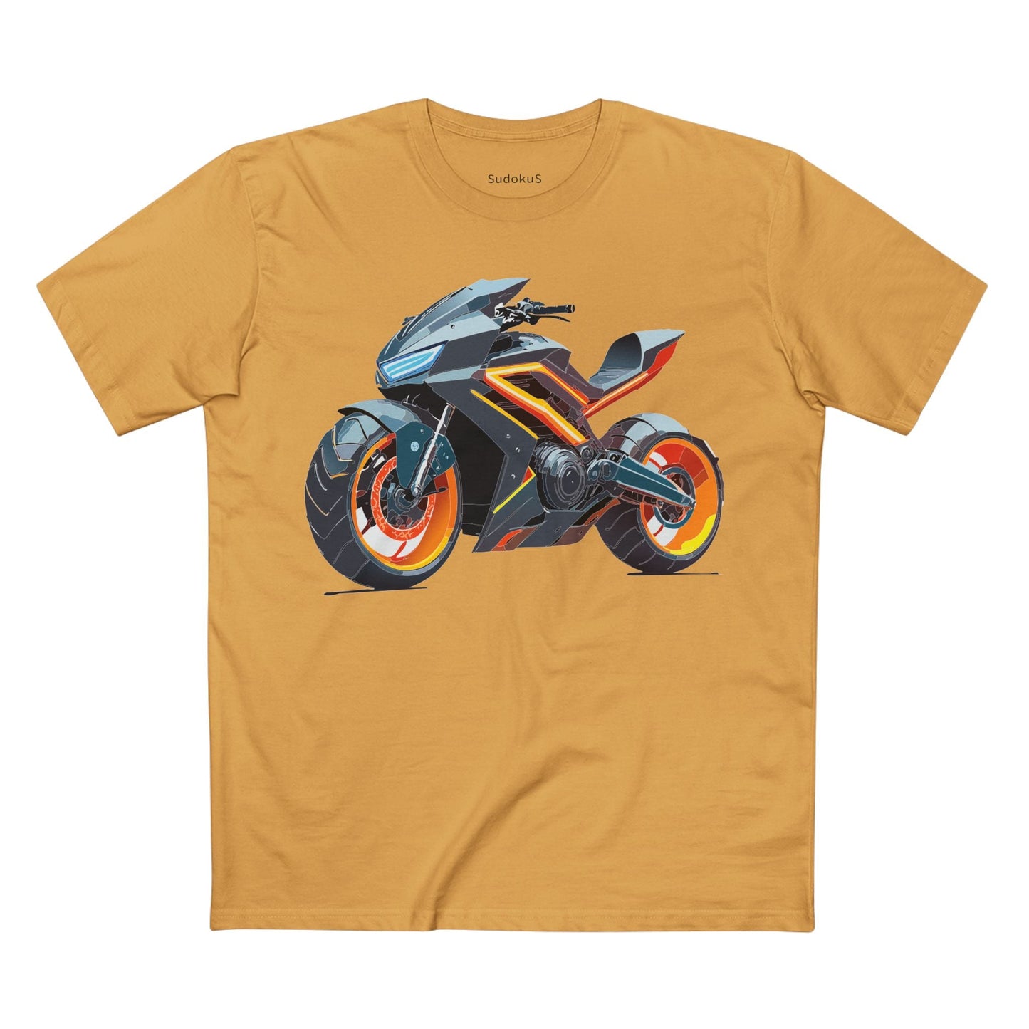 Moto Bike Graphic Unisex 100 Cotton Staple Tee 12