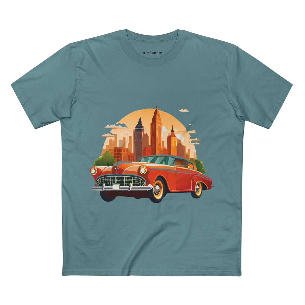 Retro Car Vintage Graphic Tee Staple Unisex 100 Cotton Tee Shirt - RC-1