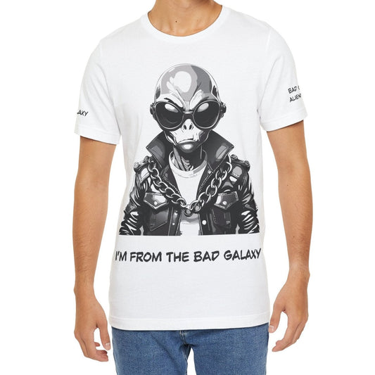 Bad Galaxy Alien Tee Shirt Made To Order 100 Percent Cotton Lightweight Eco Friendly Inks
