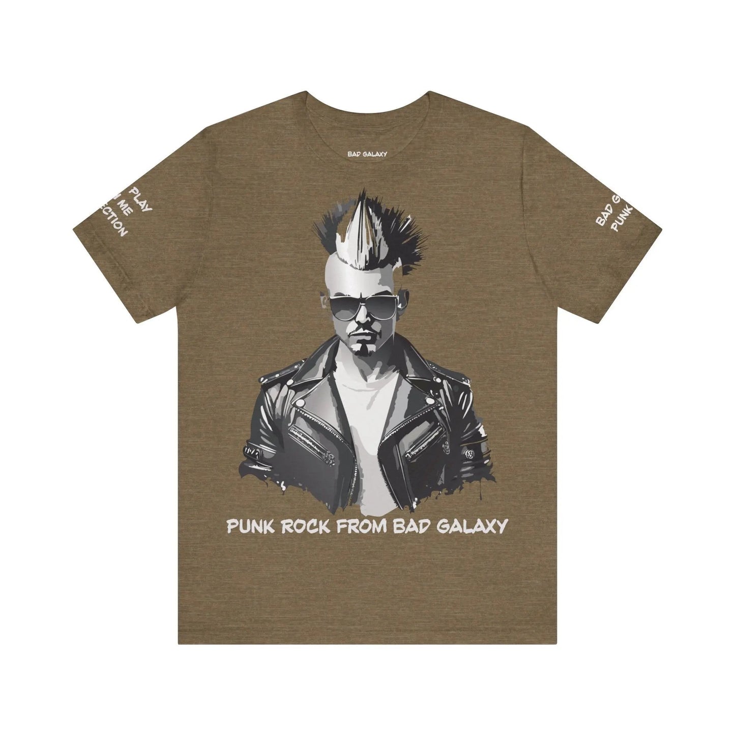 Punk Rock Tee Shirt Made To Order From Bad Galaxy Eco Friendly Inks Cotton Tee Made In USA
