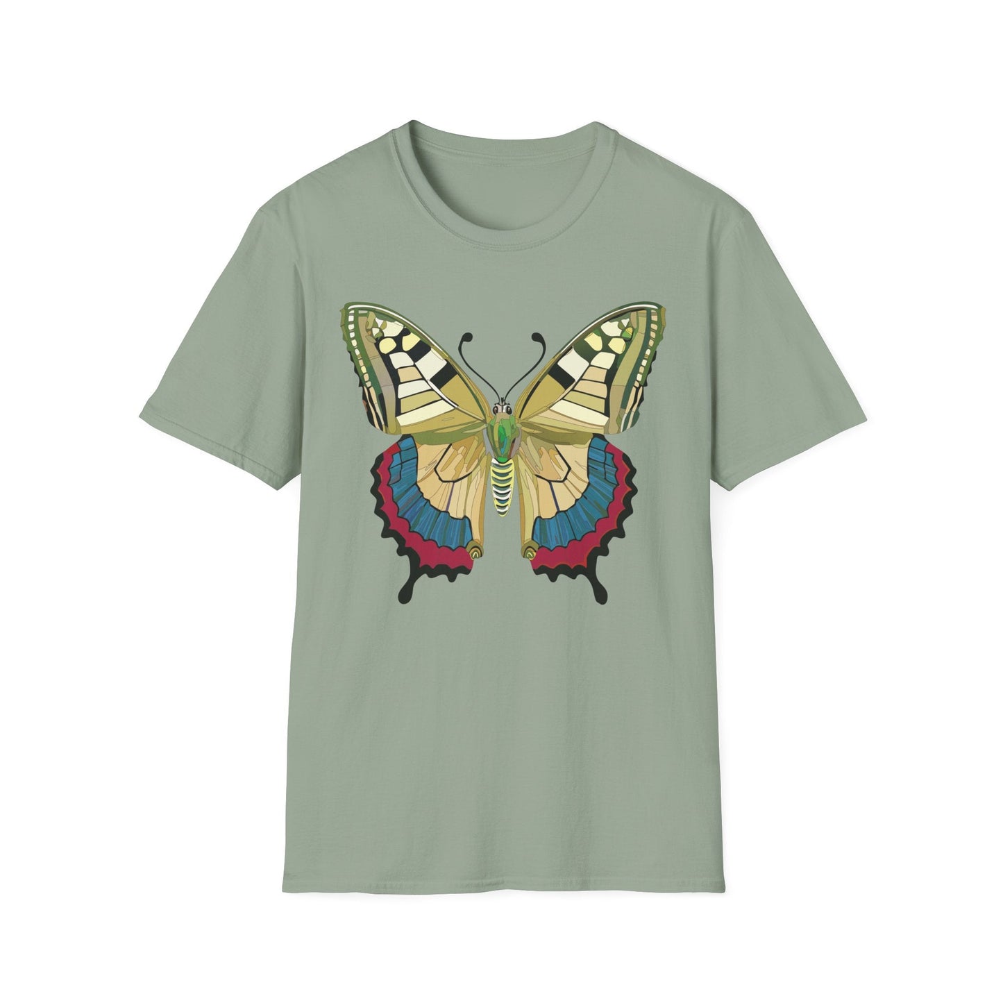 Butterfly T Shirt Unisex Monarch Design Soft Cotton Gildan 64000 Short Sleeve Tee