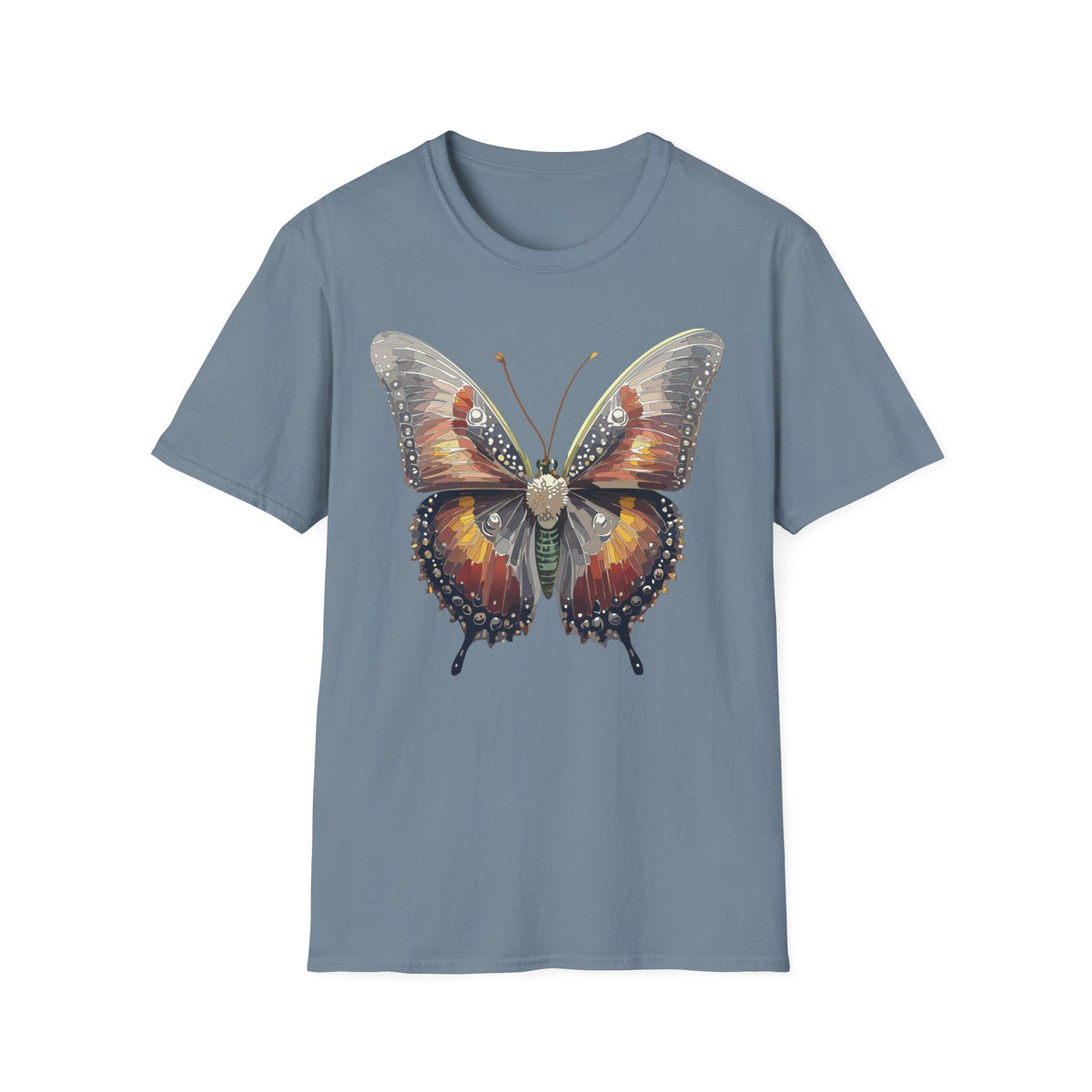 Butterfly Graphic T-Shirt — Vintage Orange Monarch Graphic Tee Unisex 100 Cotton Gildan T-Shirt