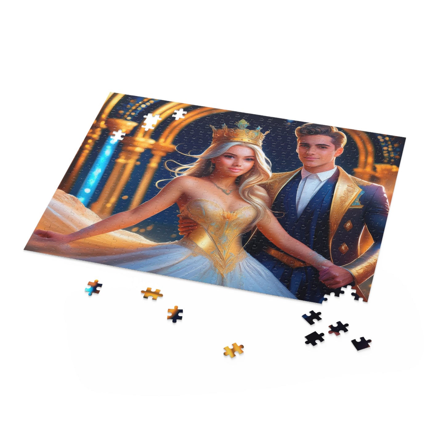 Prince and Princess Puzzle 500-Chipboard Pieces in Box | Kids Puzzles Size: 16" x 20",  Ages 9+ and Family pn36