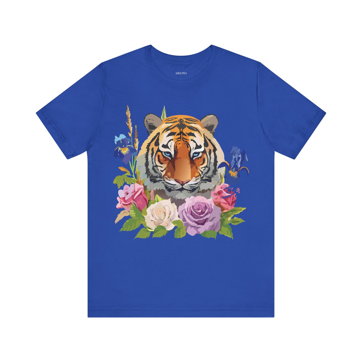 Tiger Graphic Unisex Cotton Bella+Canvas Tee with Art Animal Design d92