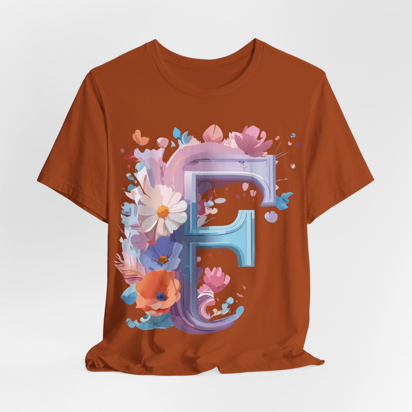 Letter F Shirt Graphic Tee Unisex Vintage Inspired Artwork From Adelpha Premium Short Sleeve