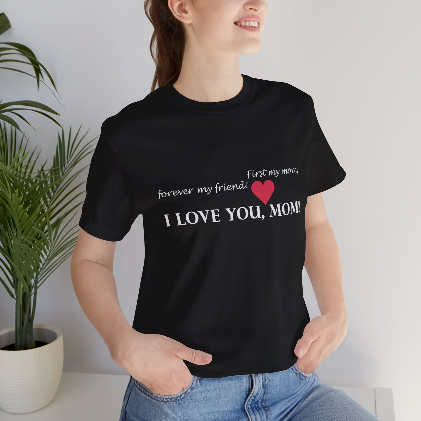 T-shirt unisexe en coton avec signature de maman