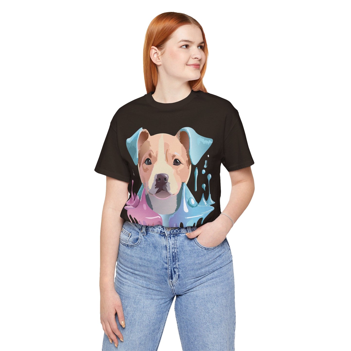Unisex Dog Graphic Tee With Vintage Inspired Artwork By Adelpha Short Sleeve Shirt