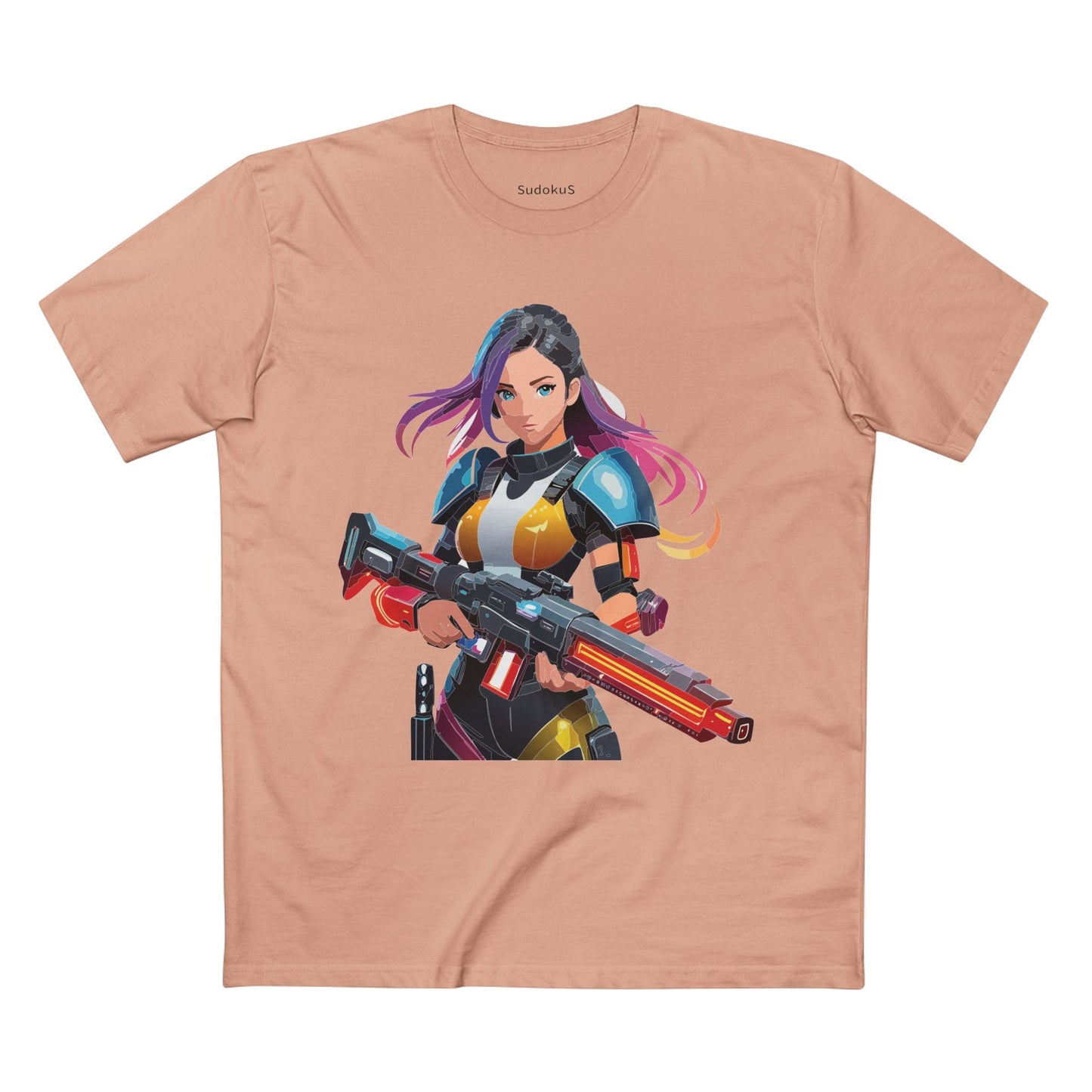 Army-woman Graphic Unisex 100 Cotton Staple Tee 19