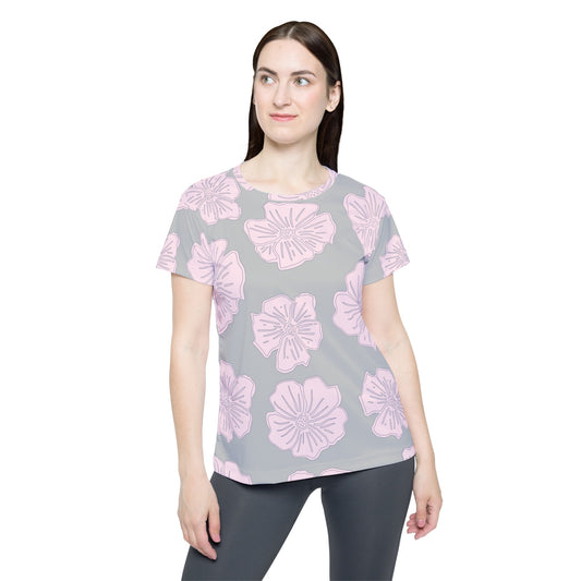 Poly Jersey Tee Shirt with floral prints