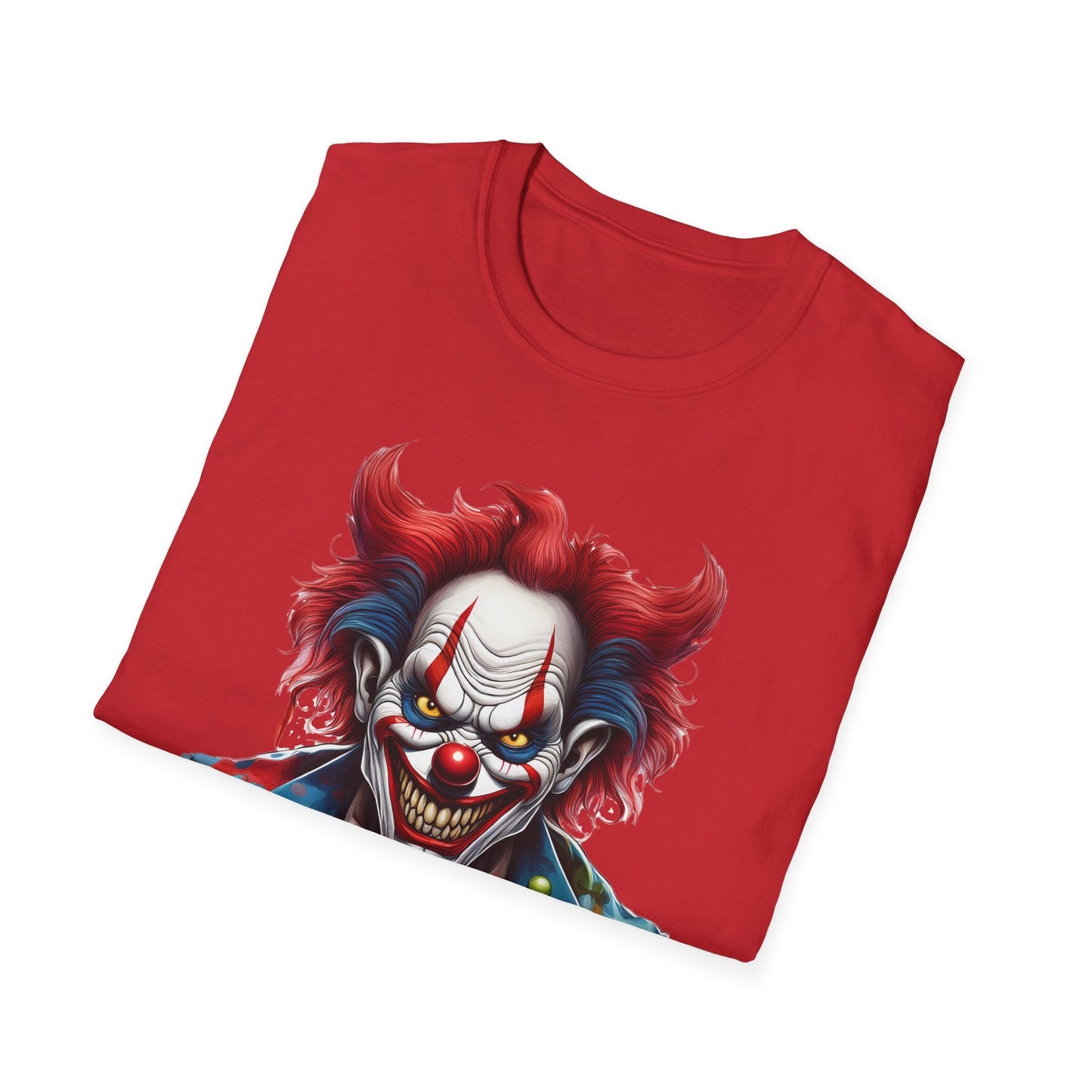 Unisex Clown Shirt With Funny Man Circus Print Tee Gildan Softstyle 64000 Classic Comfort Wear