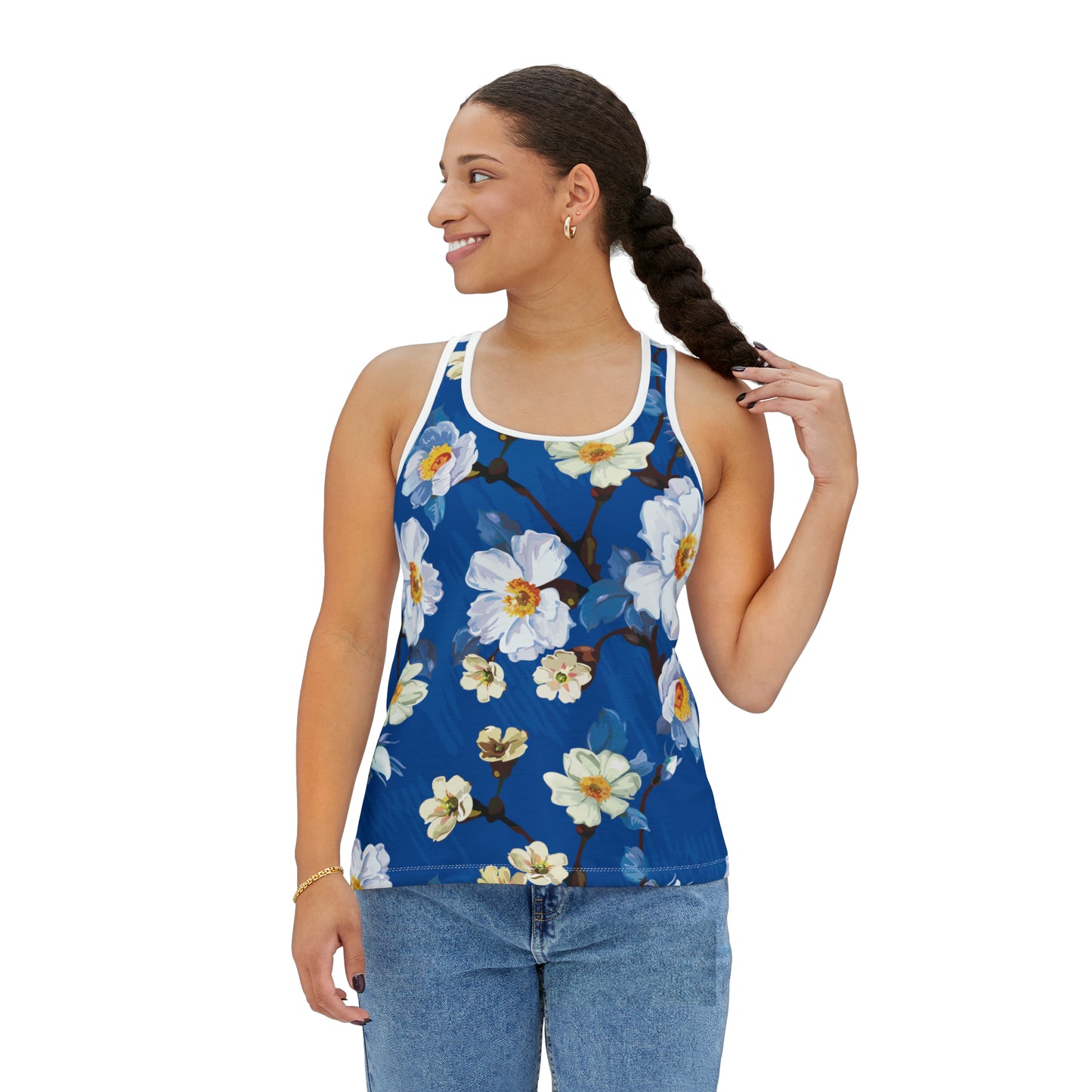 Camiseta de tirantes de verano con estampados florales