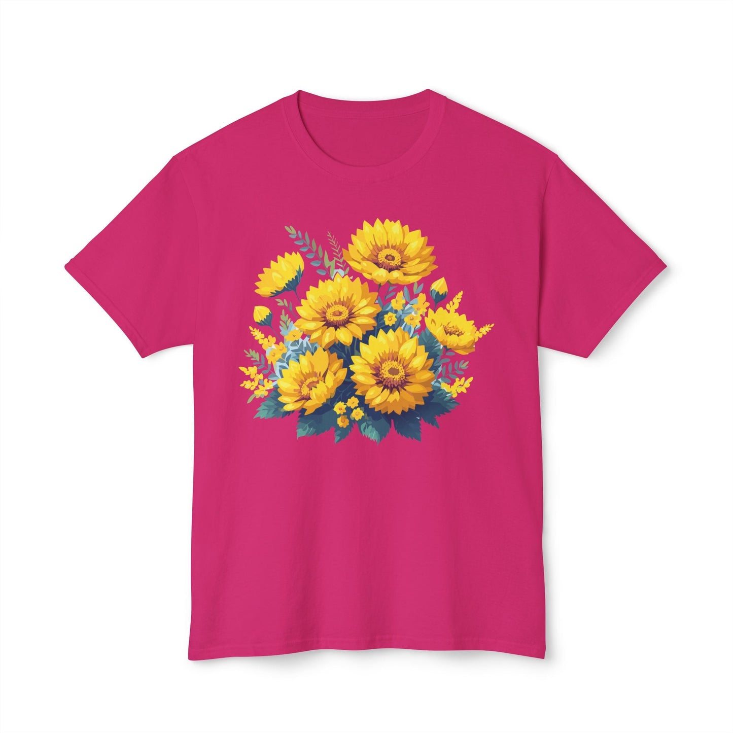 Floral T Shirt Vintage Flowers Unisex Art Print Tee 100 Percent Cotton Made In USA Floral Design