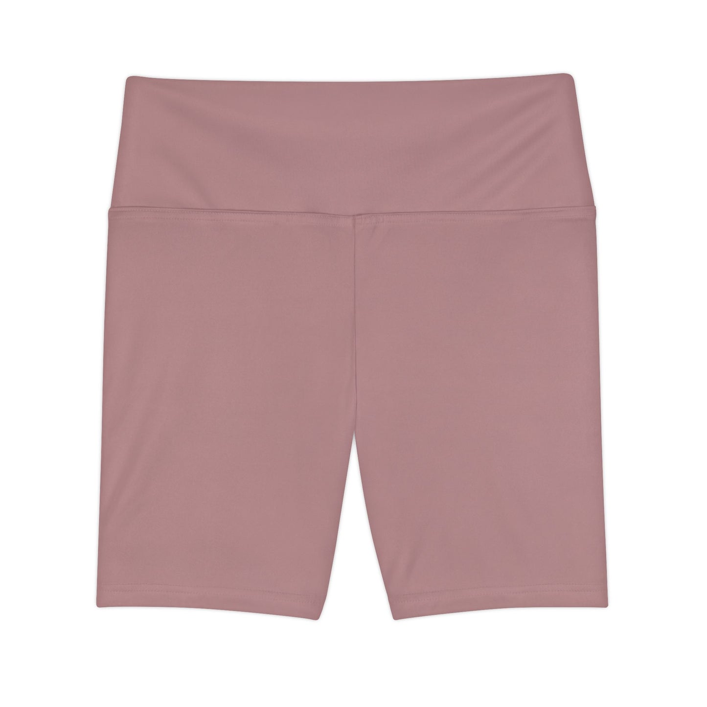 Rosy Taupe Women's Workout Shorts — Solid High-Waist Biker Shorts for Exercise & Everyday Wear
