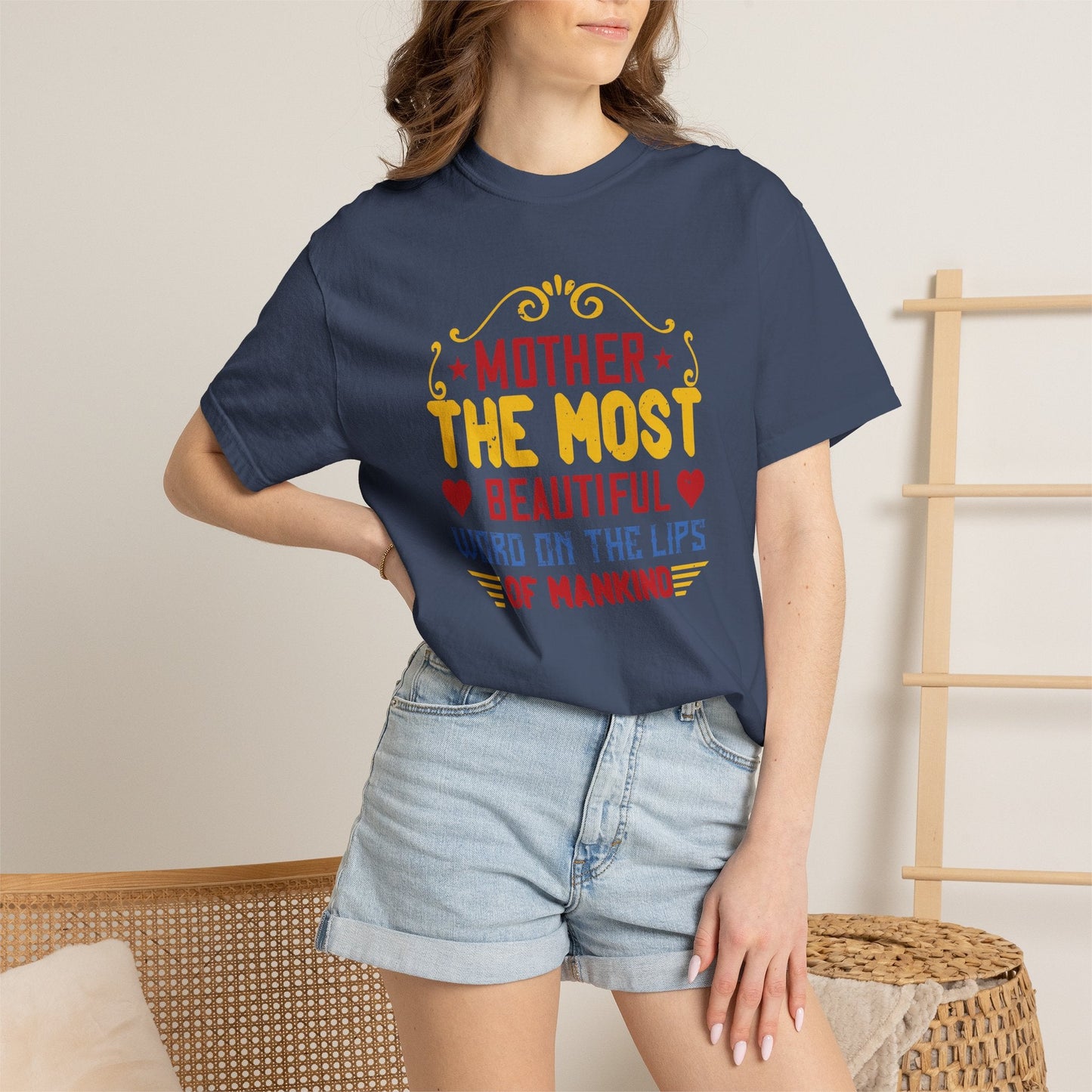 Mom T-shirt Mother Day Mama Tee Unisex Comfort Colors Garment-Dyed Cotton h84