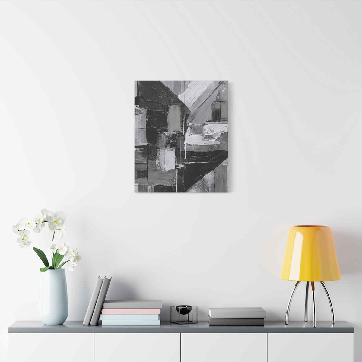 Black Abstract Painting Print Canvas 20x24,20x30,24x30, 24x32,24x36,30x40, 32x48,36x48,40x60 Pine-Wood Inner Frame ABS-18