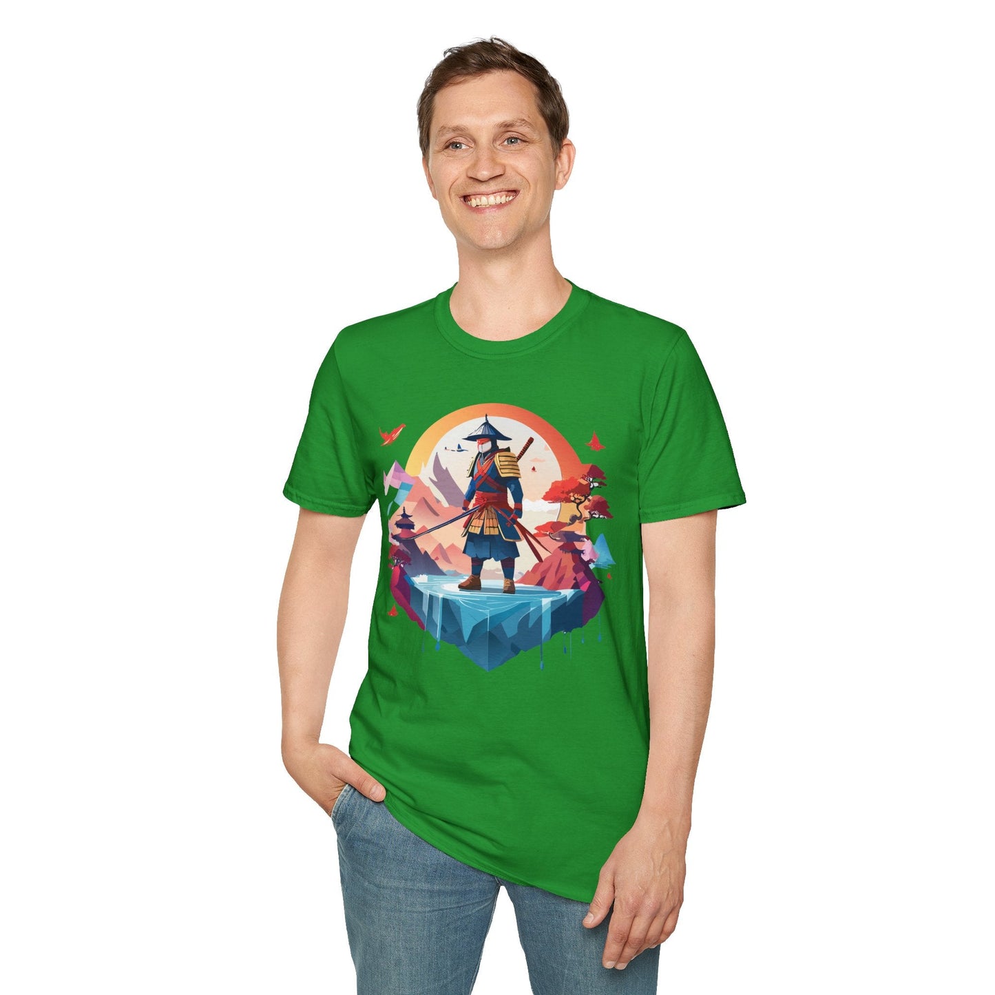 Samurai Shirt Unisex Softstyle Tee 100 Percent Ring Spun Cotton Short Sleeve T Shirt Comfort Fit