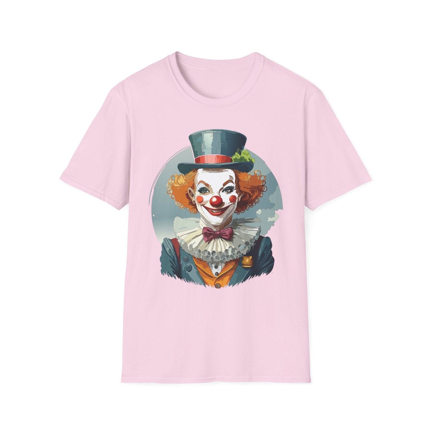 Unisex Clown Shirt Funny Man Circus Design Hundred Percent Ring Spun Cotton Gildan Softstyle Tee