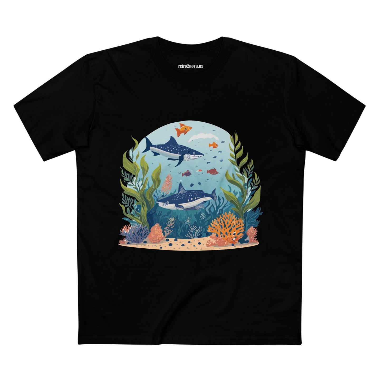 Ocean Shirt Ocean Pacific Inspired Tee OP 5 Unisex Premium Cotton Art Tee Retro2Nova Art Design