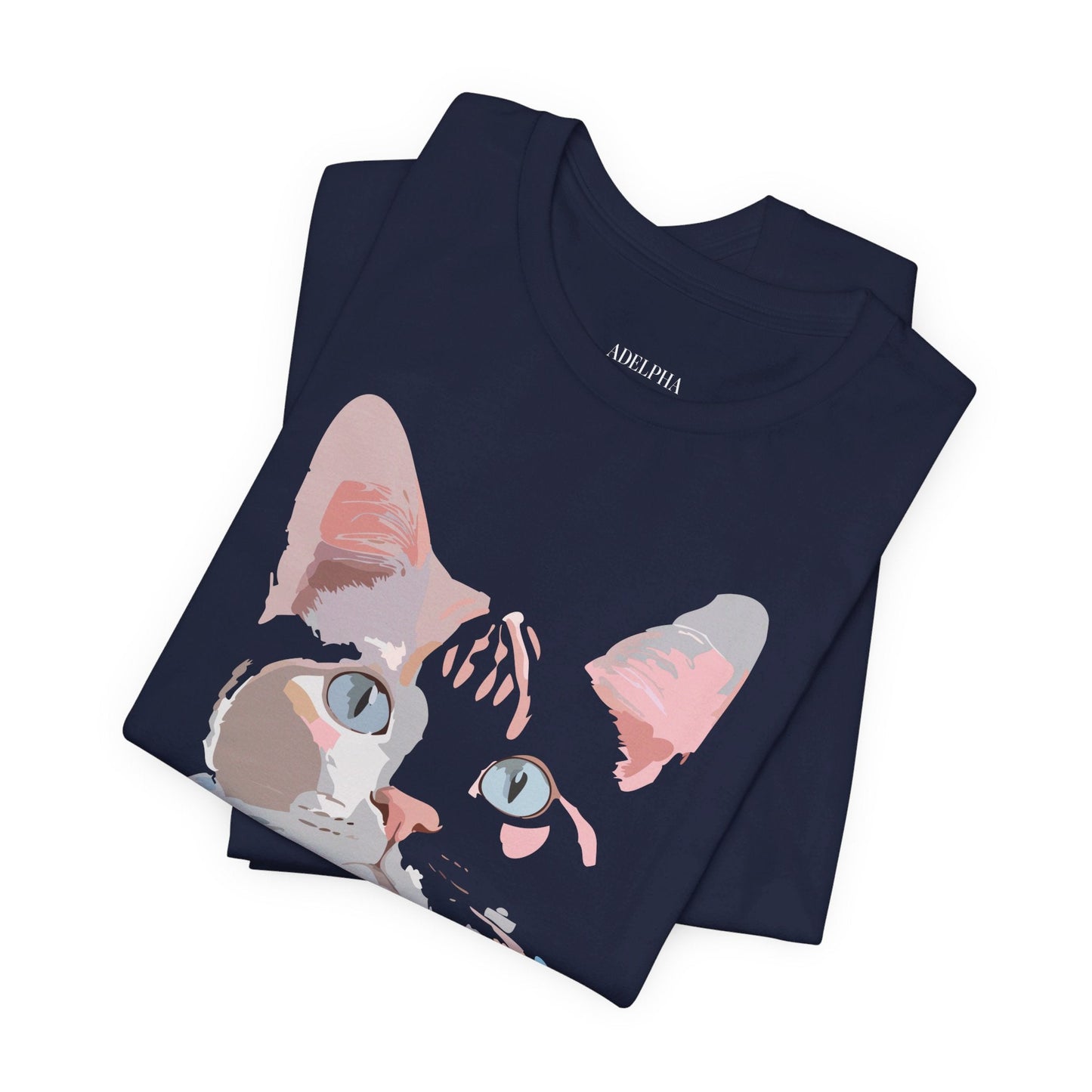 Cat Graphic T Shirt Unisex Short Sleeve Tee Vintage Inspired Artwork Adelpha