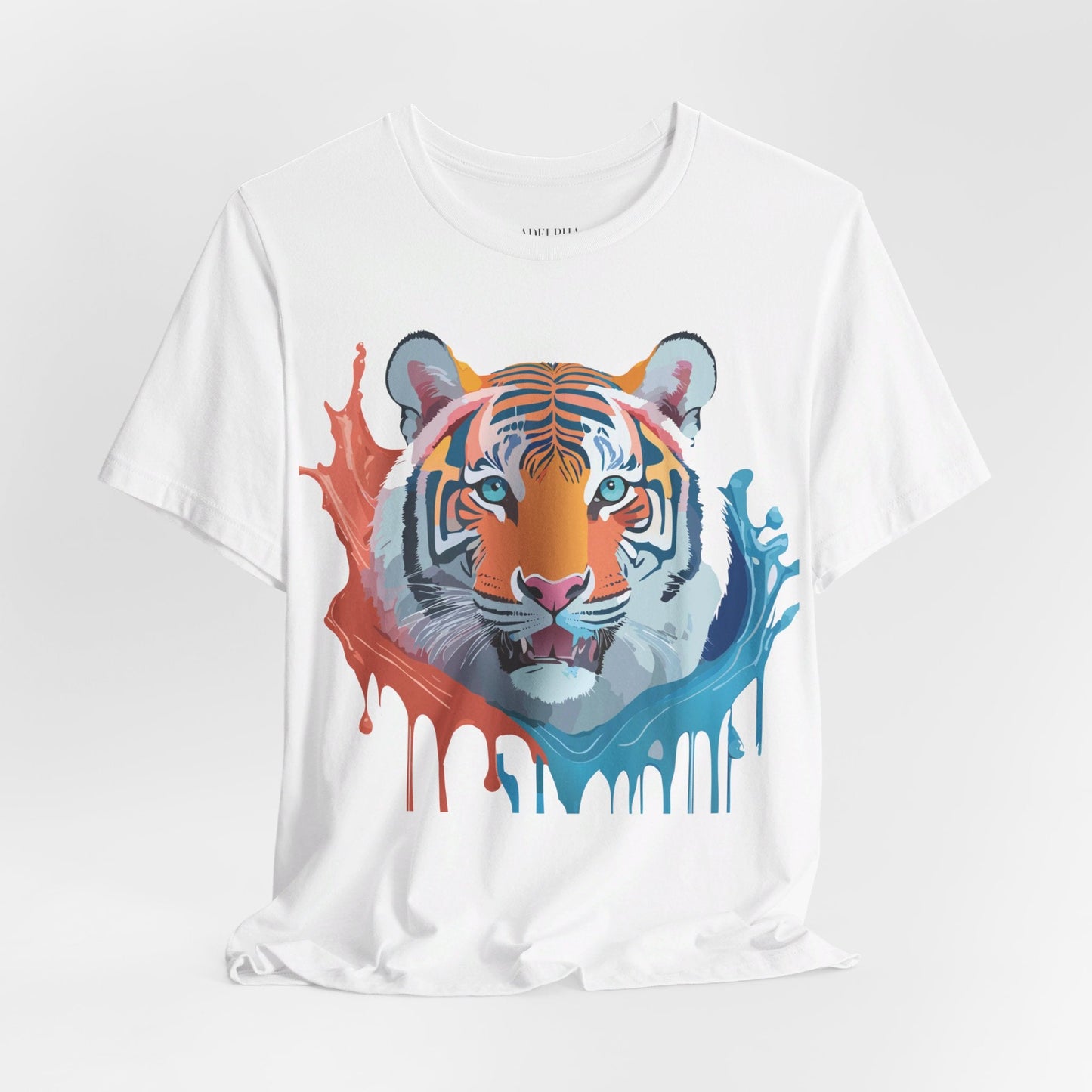 Tiger Graphic Unisex 100 Cotton Vintage Art with Animal Tee 22
