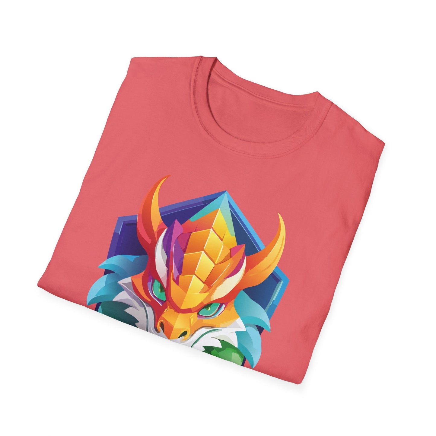 Unisex Dragon T Shirt Softstyle 64000 100 Percent Ring Spun Cotton Comfortable Tee