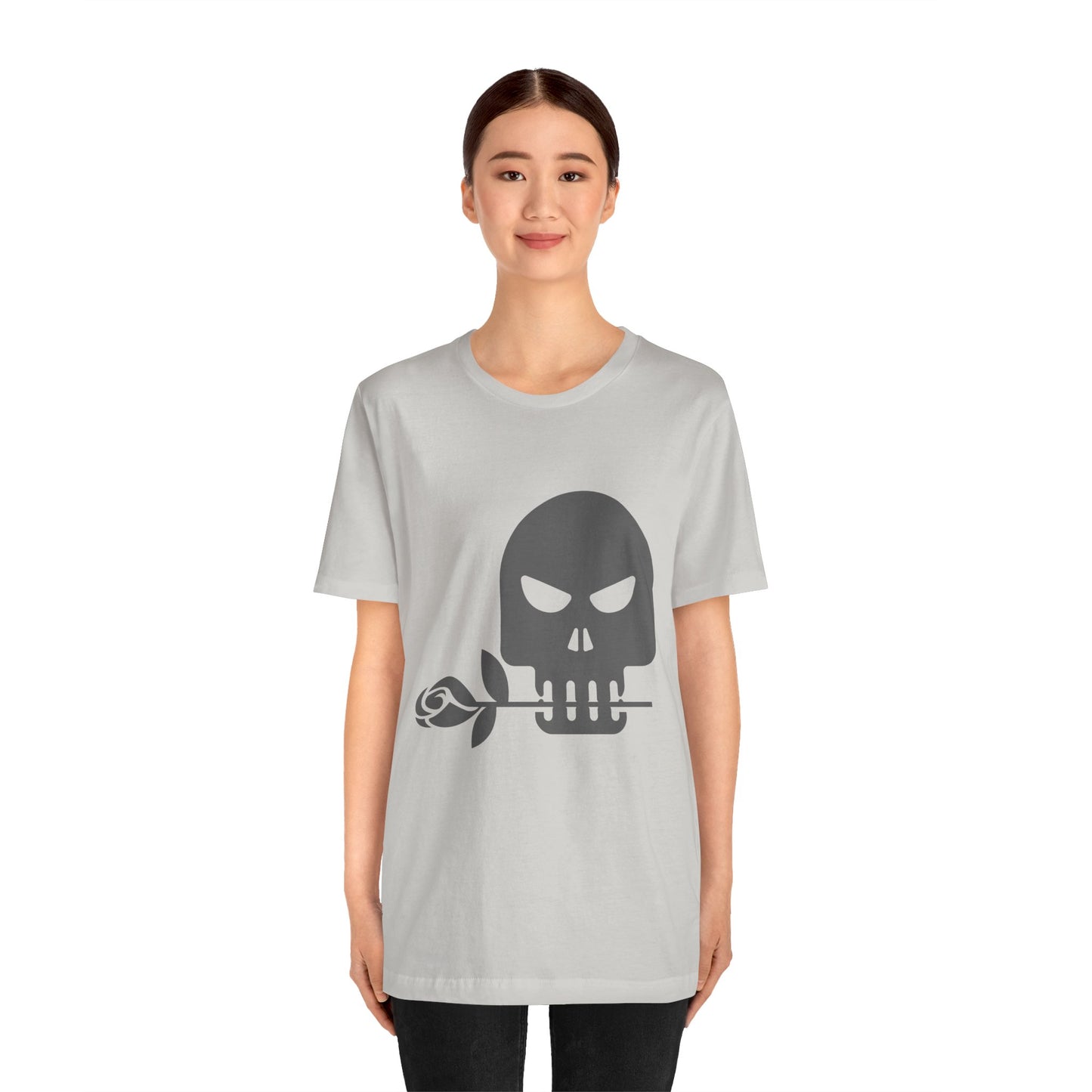 Unisex Cotton Tee Shirt with Skull