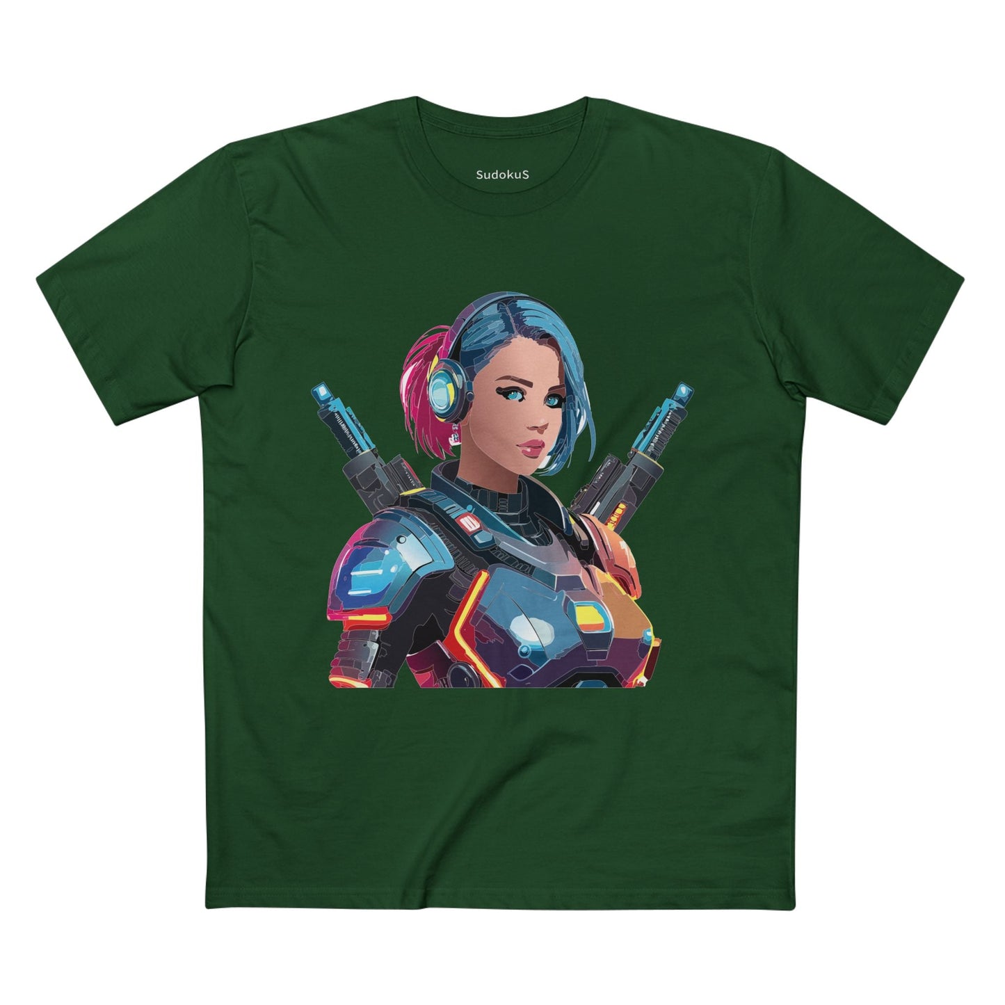 Army-woman Graphic Unisex 100 Cotton Staple Tee 8