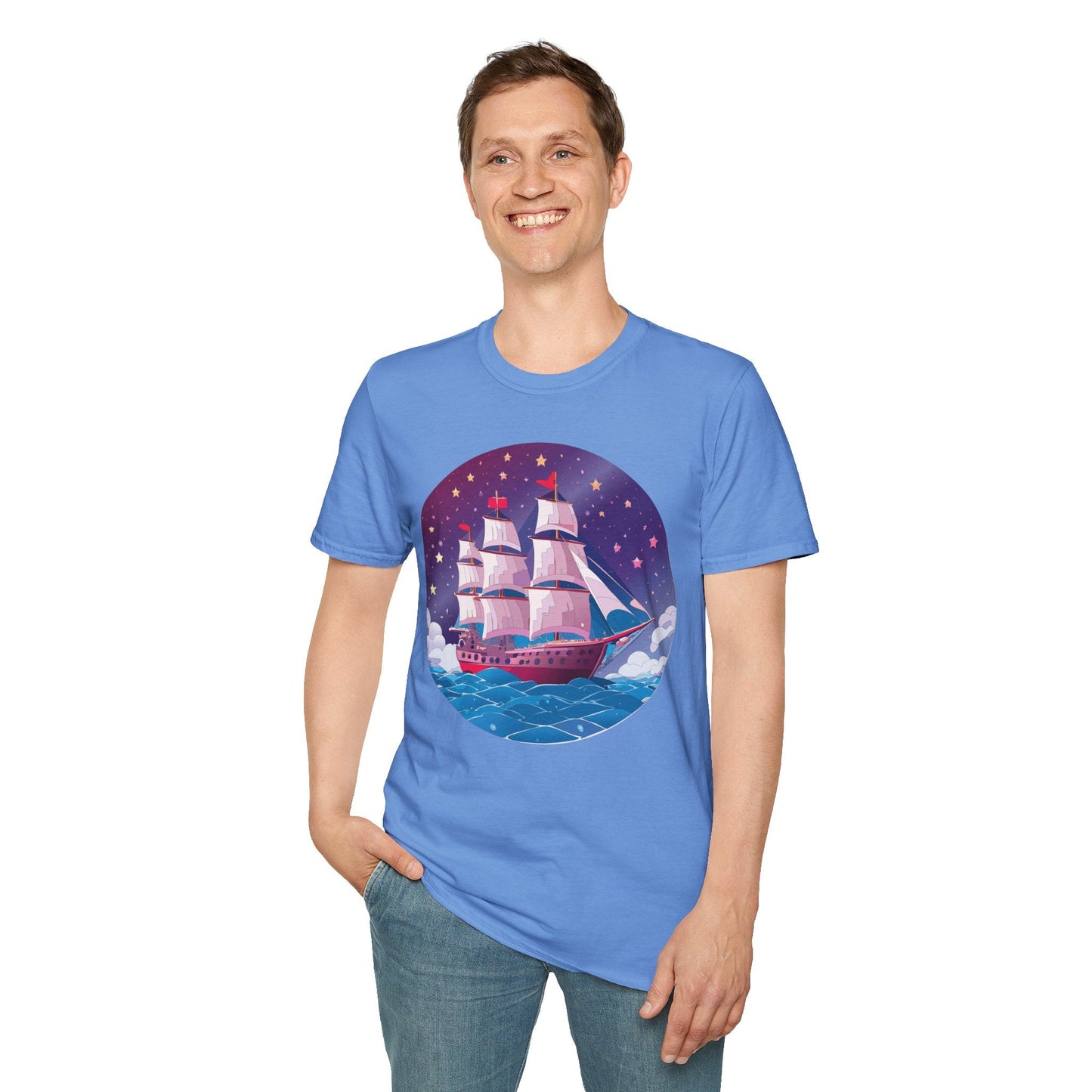 Ship T Shirts Frigate Vessel Tee Unisex Softstyle 64000 Gildan Ring Spun Cotton T Shirt