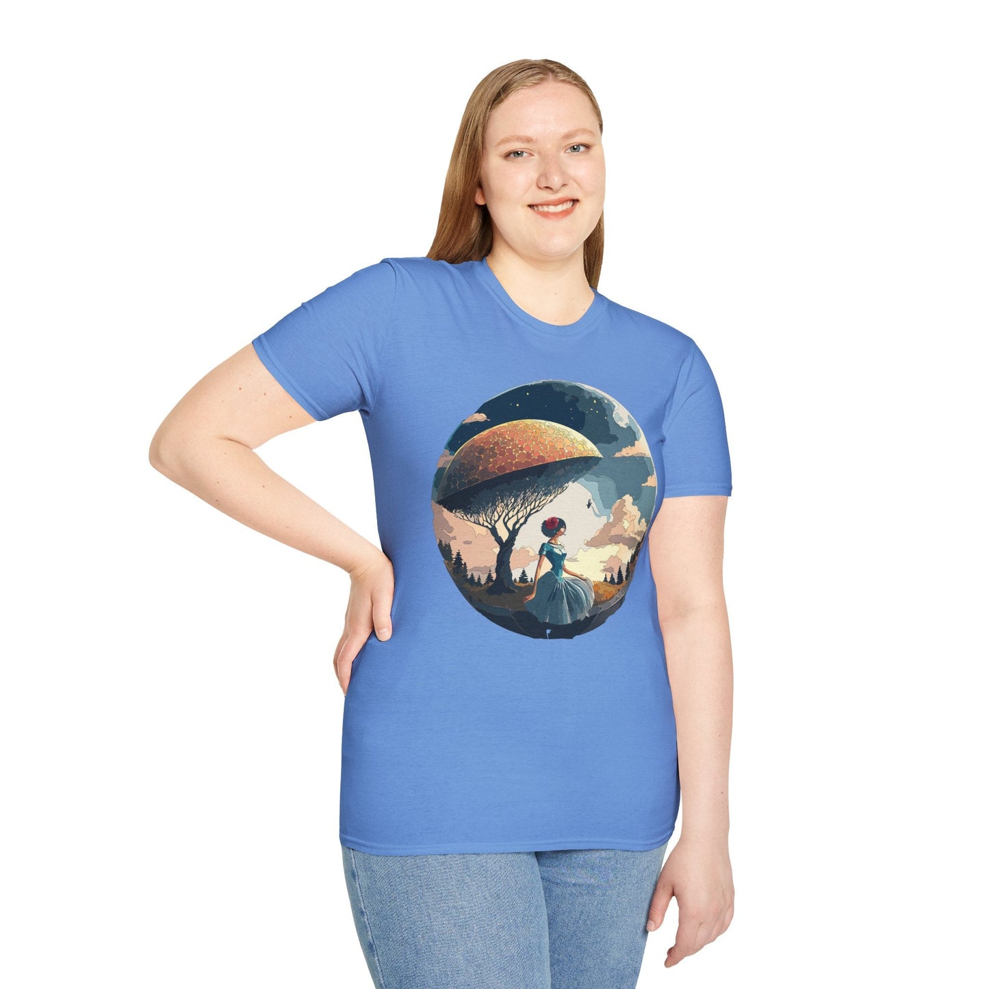 Womens Ladies Graphic T Shirts Art Design Shirt Gildan Softstyle 64000 Unisex Tee