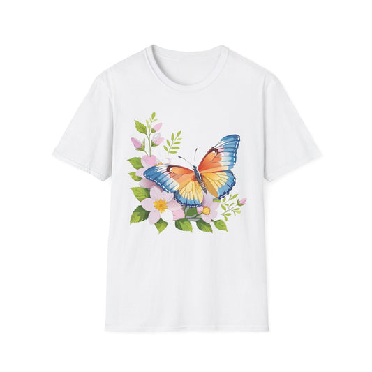 Butterfly T Shirt Unisex Monarch Design Gildan Softstyle 64000 Ring Spun Cotton Tee